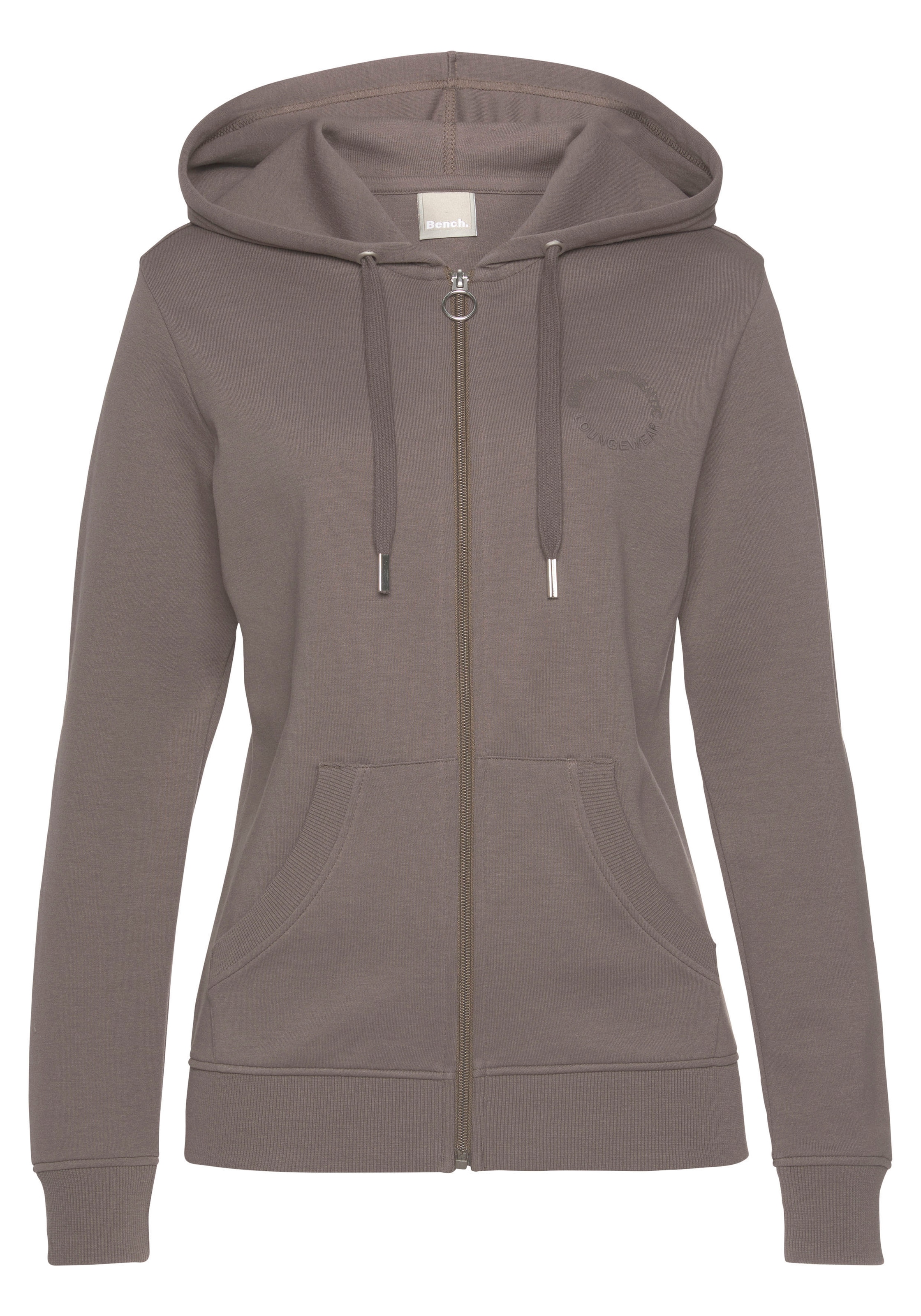 Bench. Loungewear Kapuzensweatjacke, mit Logo und Kängurutasche, Loungewear