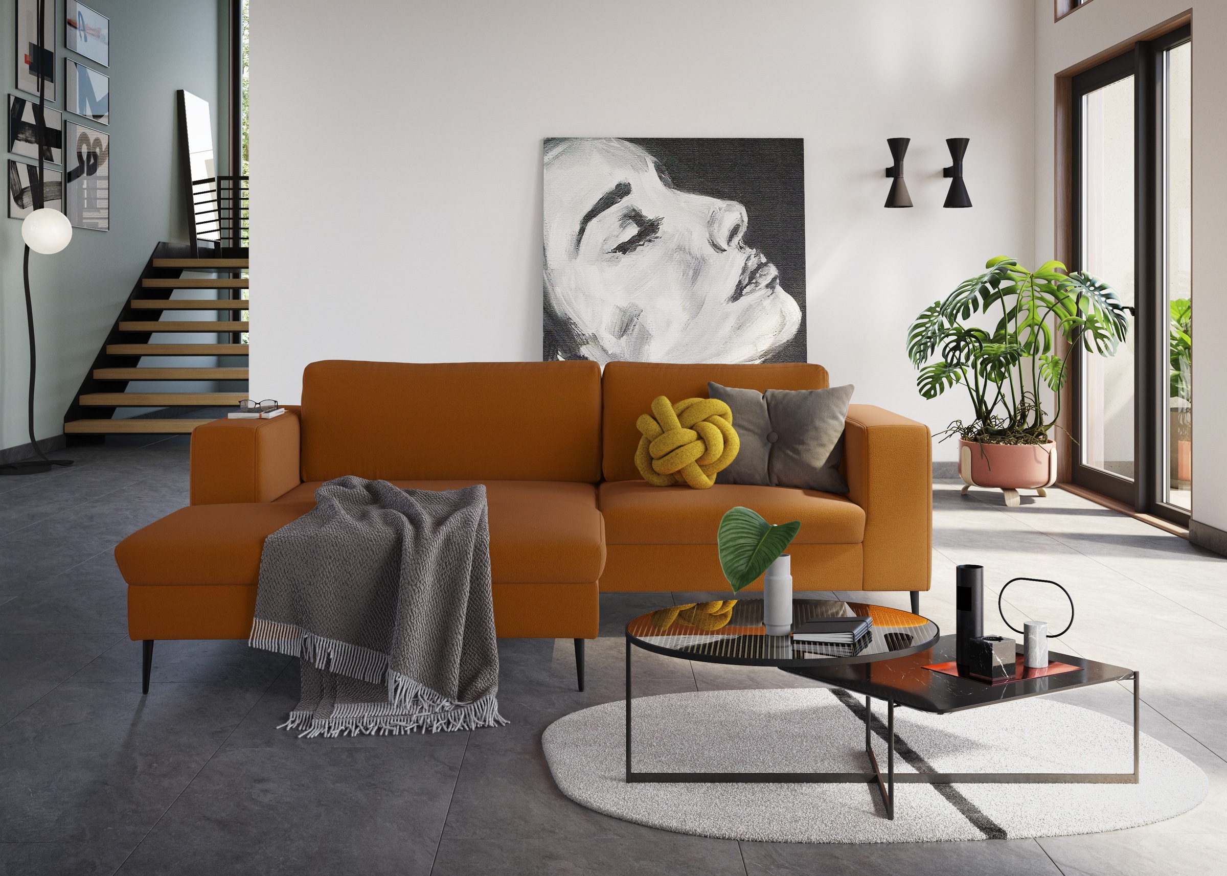 DOMO collection Ecksofa »Modica kompakt und elegant, Breite 244, L-Form« mo günstig online kaufen