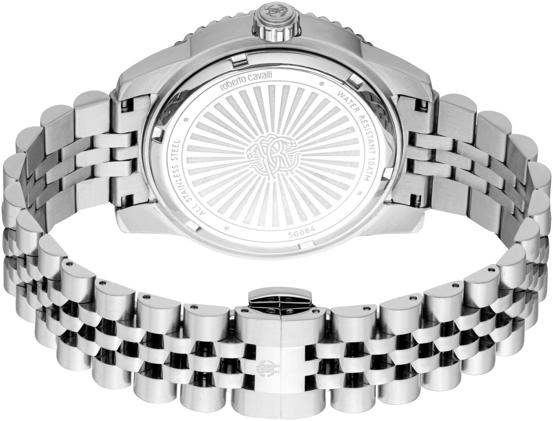 roberto cavalli Quarzuhr »Uomo Trend II« Armbanduhr, Herrenuhr, Edelstahlarmband, analog, Tag