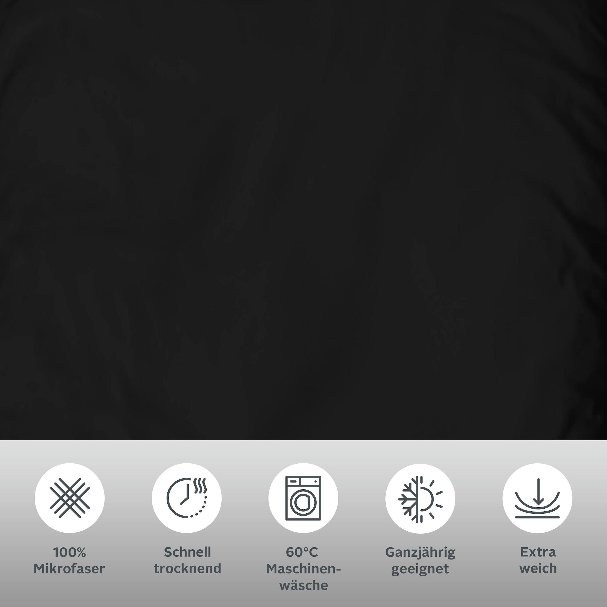 my home Bettwäsche »Desner«, (2 tlg.), Mikrofaser Qualität, Uni Design, 100% Polyester, Premium Qualität, soft, feinfädig, uni Design, Ökotex zertifiziert, Kissenbezug und Bettdeckenbezug mit Knöpfen ausgestattet, zeitlose uni Design
