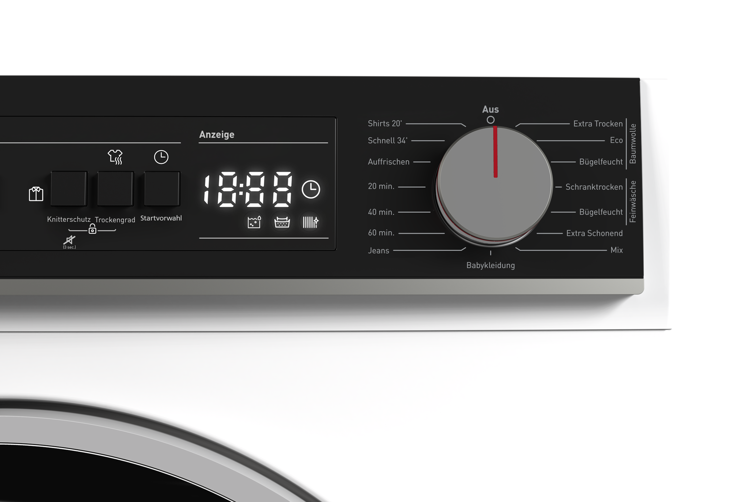 Sharp Wärmepumpentrockner »KD-NHA7S6GW1D-DE«, Budget Class, 7kg / EEK D / 3 Tasten / XL-Glas-Tür / Weiß