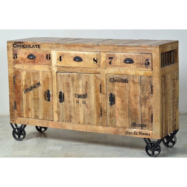 SIT Sideboard »Rustic«, im Factory Design, Breite 140 cm, Shabby Chic,  Vintage auf Rechnung bestellen