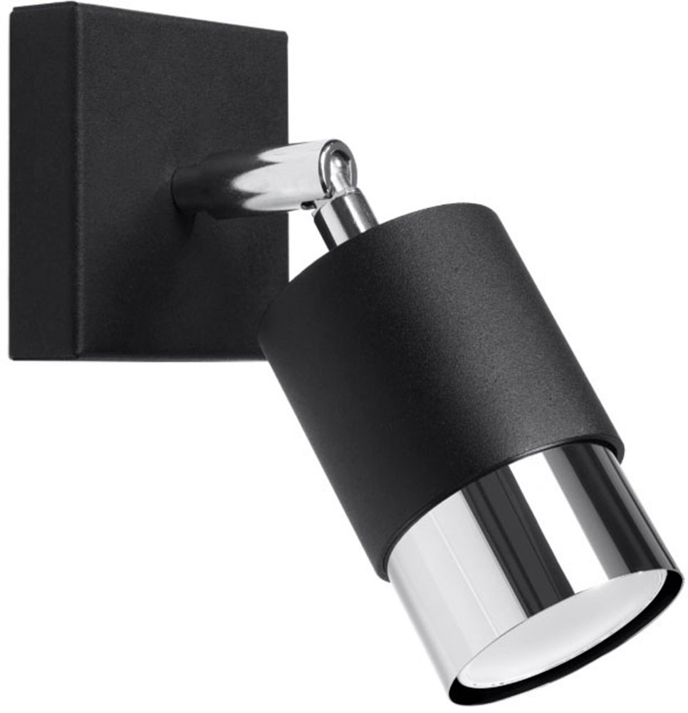 SOLLUX lighting Wandleuchte »NERO«, 1 flammig, Leuchtmittel GU10   ohne Leu günstig online kaufen