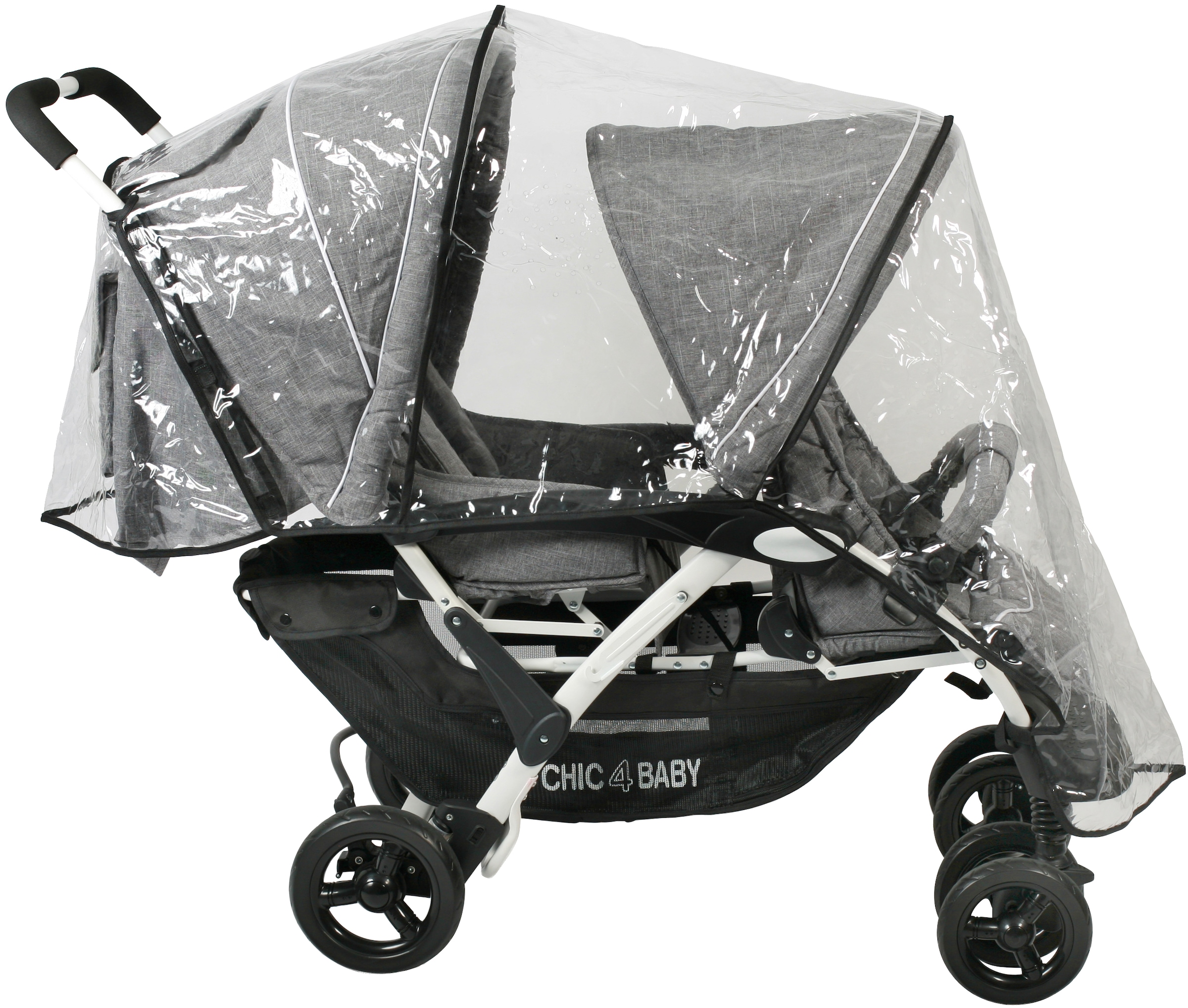 CHIC4BABY Geschwisterwagen »Duo« mit feststellbaren Doppelschwenk-Vorderrädern