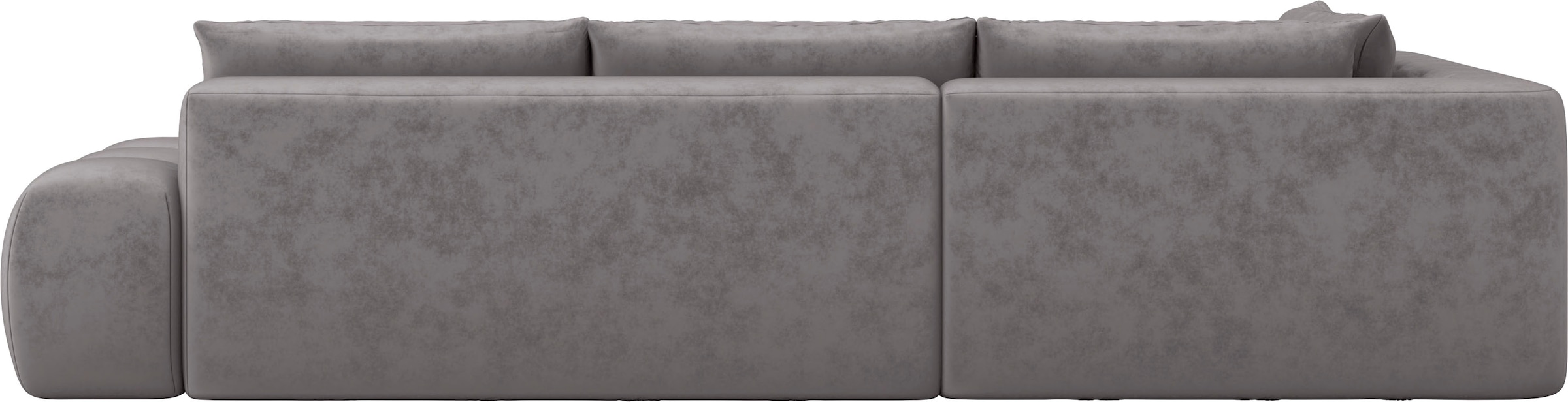 INOSIGN Ecksofa »AZITA Designsofa, elegant und bequem L-Form, Bubble-Optik«, lose Rückenkissen, traumhafte Steppung, Maße B/T/H: 352/210/72 cm