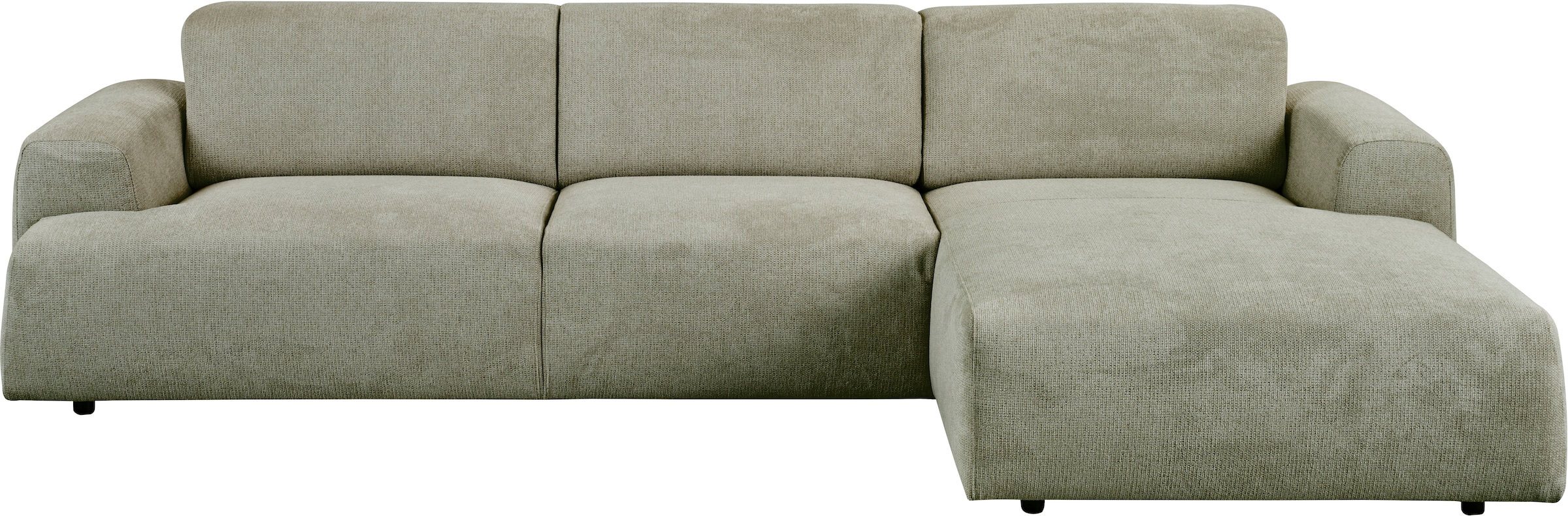 andas Ecksofa »Linkka, Breite 301 cm«, L-Form, in einem weichen Chenille-Stoff, mit Wellenunterfederung