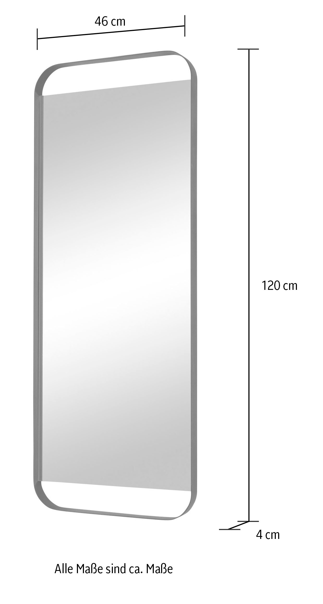 Spinder Design Wandspiegel »REX MIRROR Spiegel - Schwarz«, Metall, Breite 46 cm