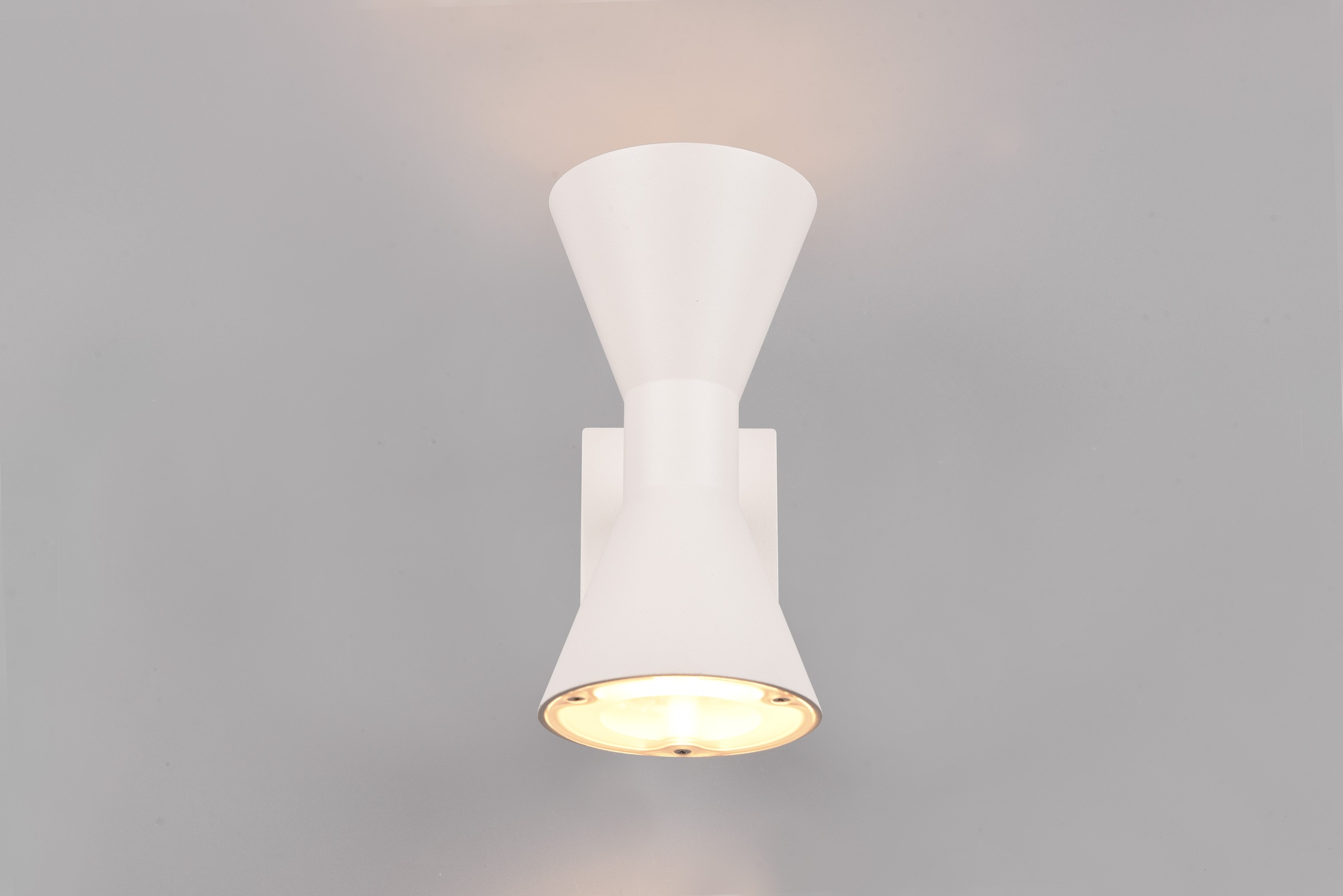 TRIO Leuchten Außen-Wandleuchte »ARDAS, up-and-down Licht Fassadenleuchte, exkl 2x GU10 max 10W, IP44«, 2 flammig, Leuchtmittel GU10 | Leuchtmittel wechselbar, Outdoor Wandlampe in Sanduhr-Form, für Garten Terrasse Haustür Lampe
