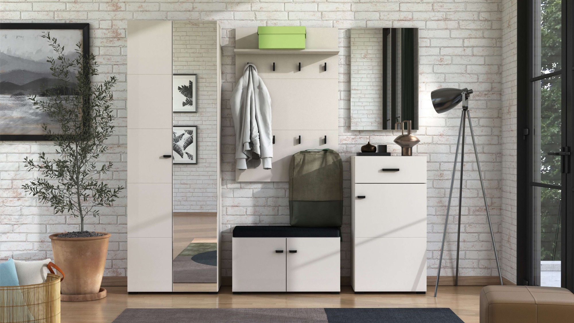 Home affaire Schuhkommode »Rathlin Schuhschrank, Schuhregal, für ca. 6 Paar Schuhe« zwei Regale und eine Schublade, Gesamtbreite 51,5 cm