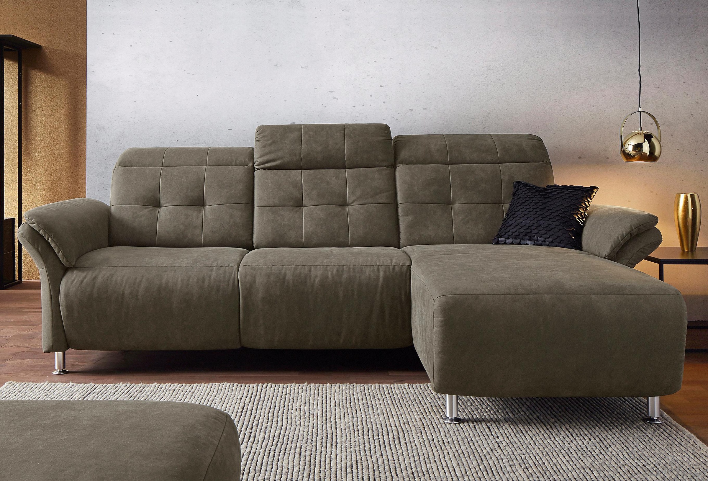 Home affaire Ecksofa »Manhattan L-Form« 2 Sitze mit elektrischer Relaxfunkt günstig online kaufen