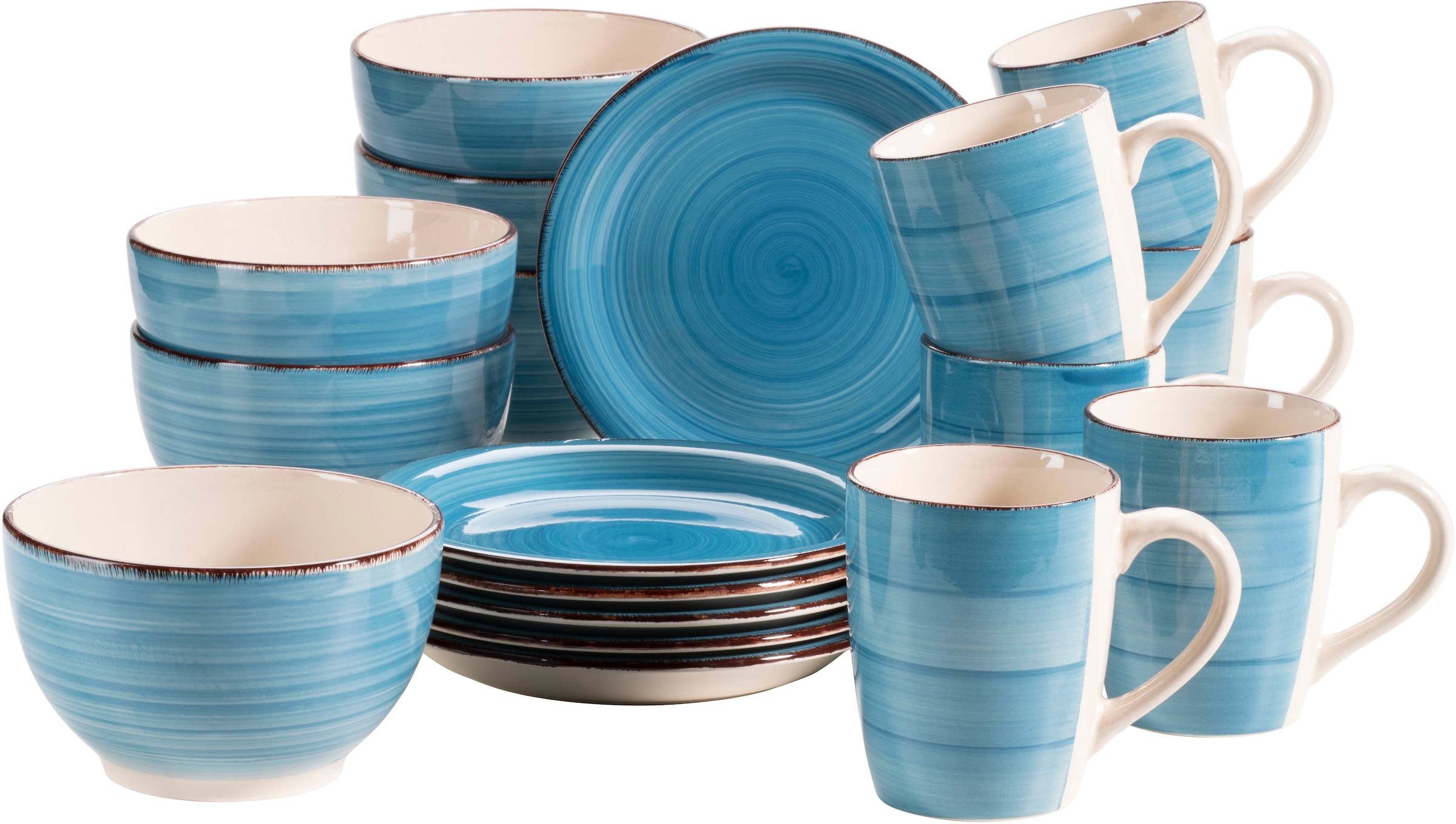 my home Kaffeeservice »Geschirr-Set, Service Bel Tempo«, (Set, 18 tlg., 6 K günstig online kaufen