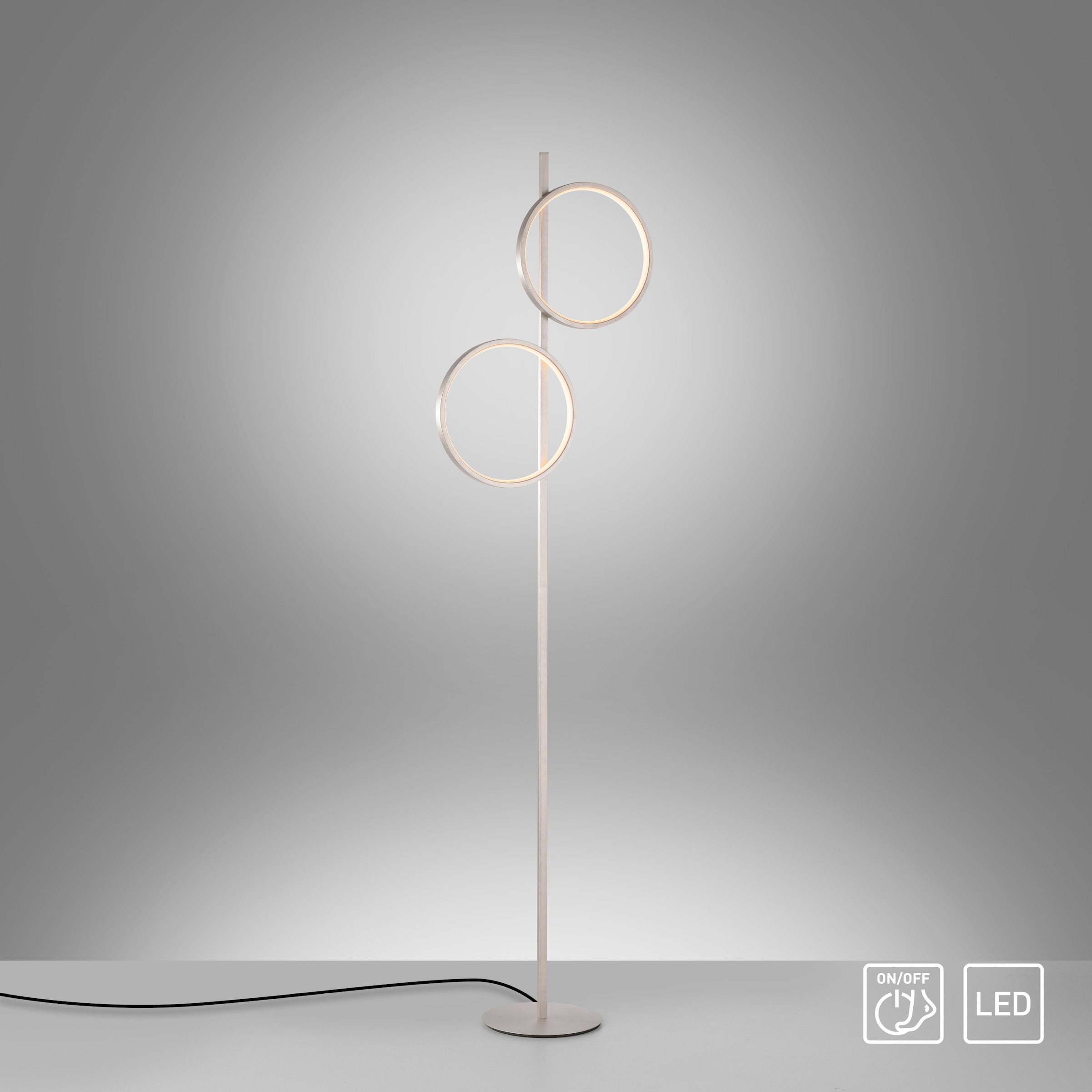 JUST LIGHT Stehlampe »MINI RITUS«, 2 flammig, Leuchtmittel LED-Board | LED fest integriert, LED, Schalter, Fußschalter