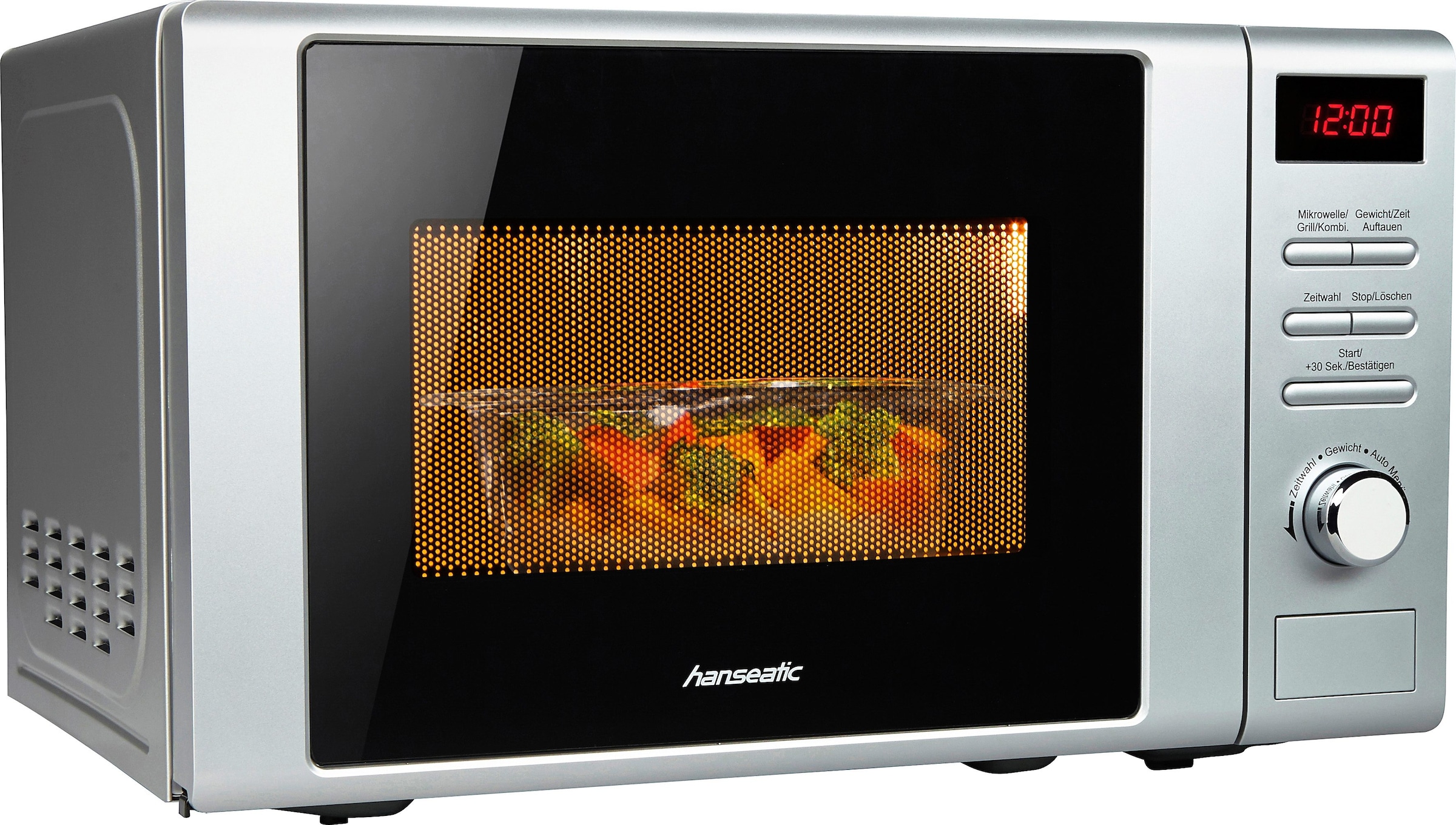 Hanseatic Mikrowelle »819021«, Grill, 700 W, Auftaufunktion, 8 Automatikprogramme