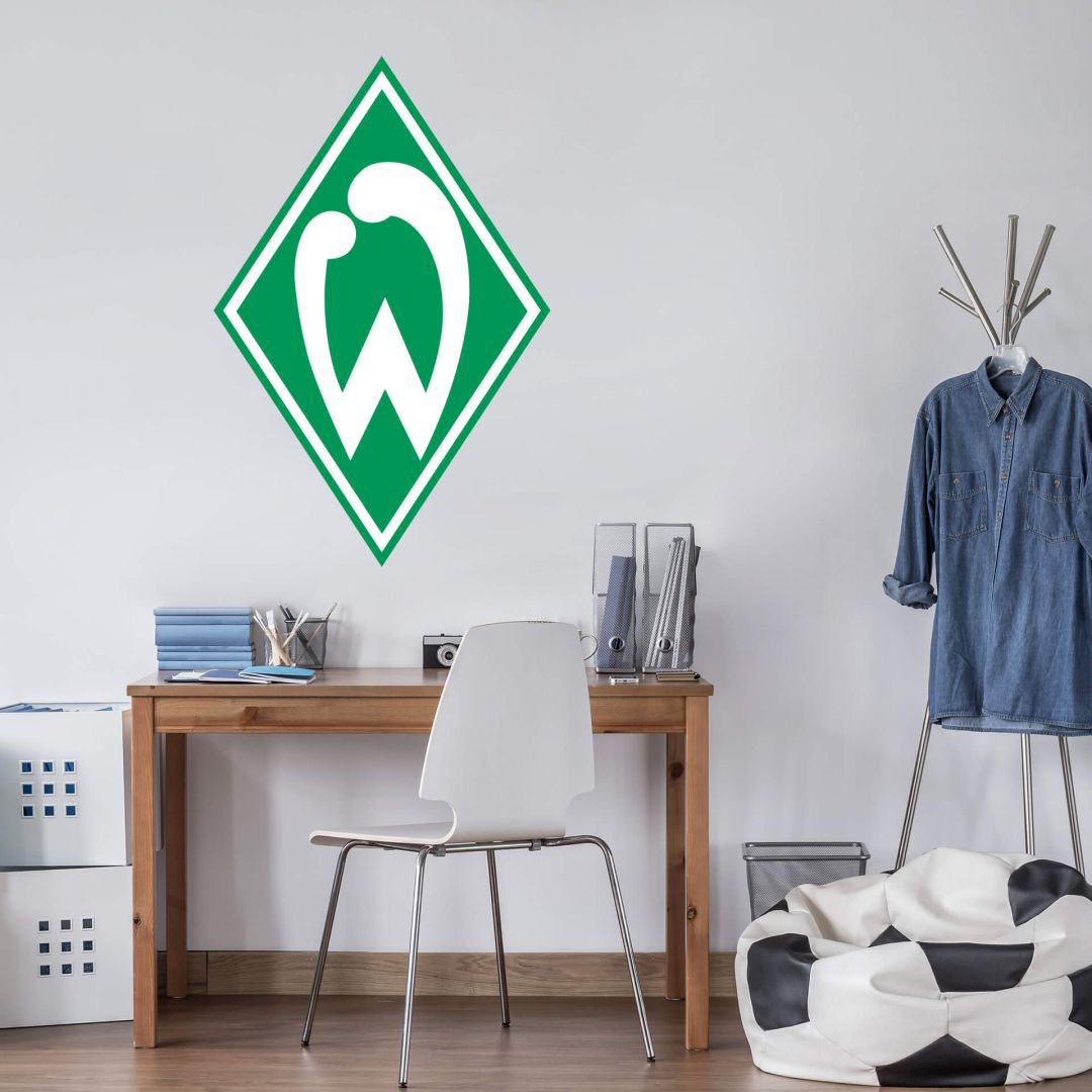 Logo«, Wall-Art Bremen Werder St.) bestellen Wandtattoo Raten (1 »Fußball auf
