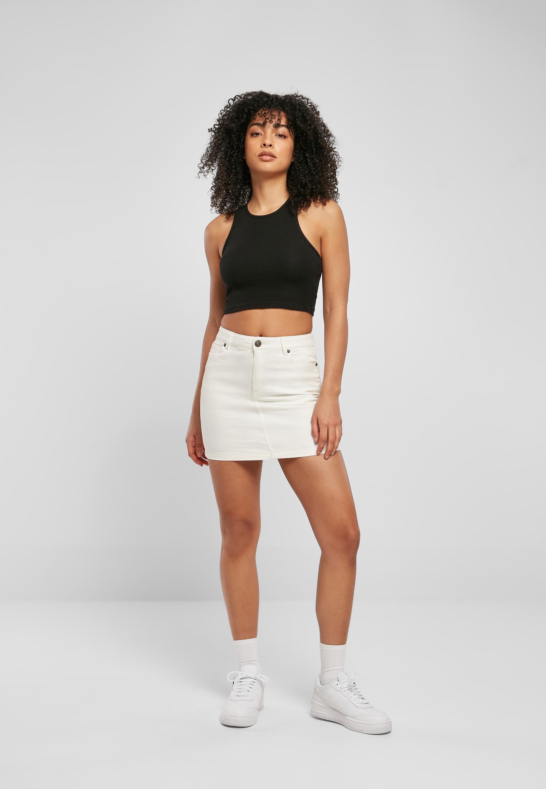 URBAN CLASSICS Jerseyrock »Urban Classics Damen Ladies Organic Stretch Denim Mini Skirt« 1 Stk.
