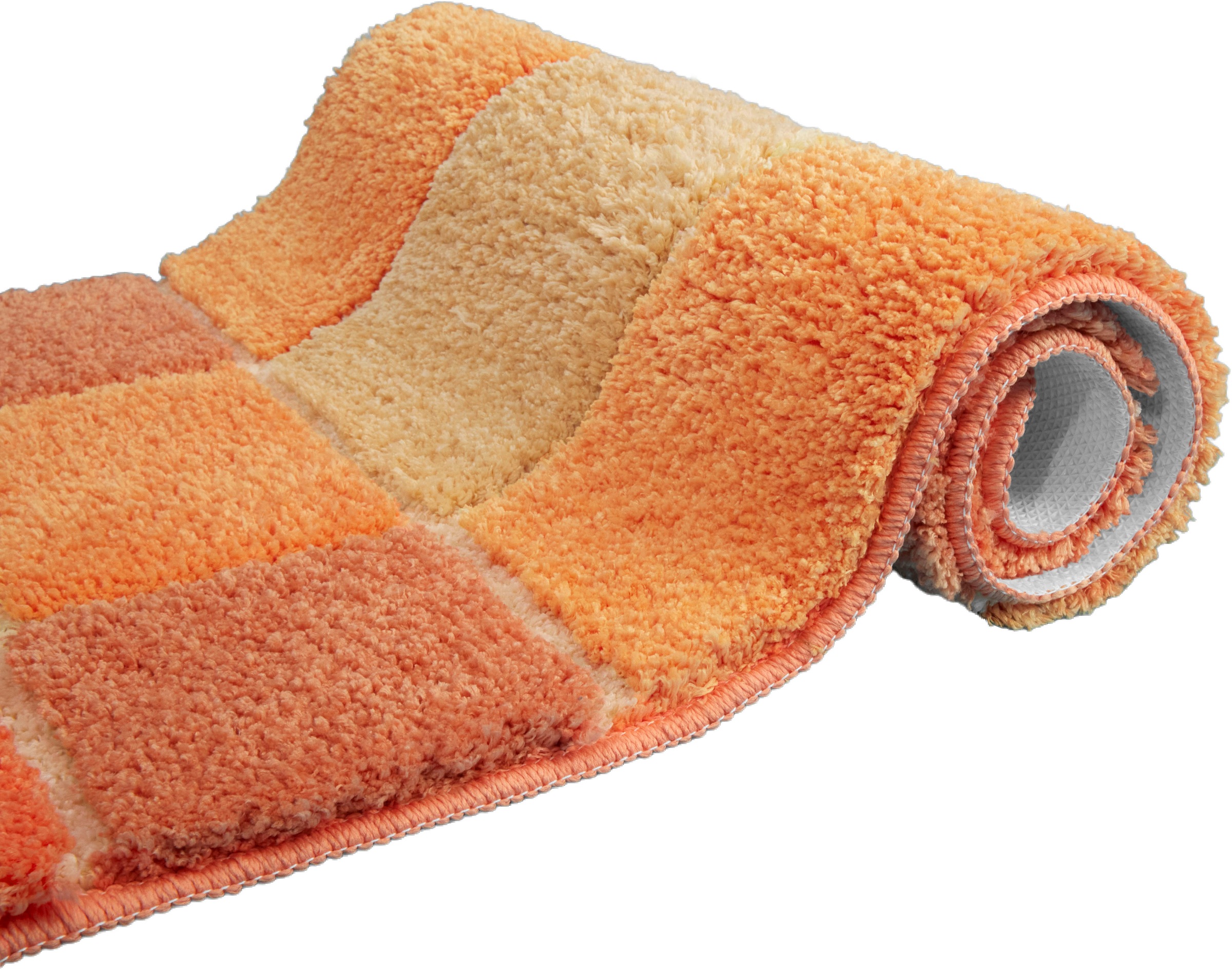 my home Badematte »Pia«, rutschhemmend beschichtet, strapazierfähig-fußbodenheizungsgeeignet-schnell trocknend, Badteppich, karierte Badematten, rechteckig, rund & als 3-tlg. Set