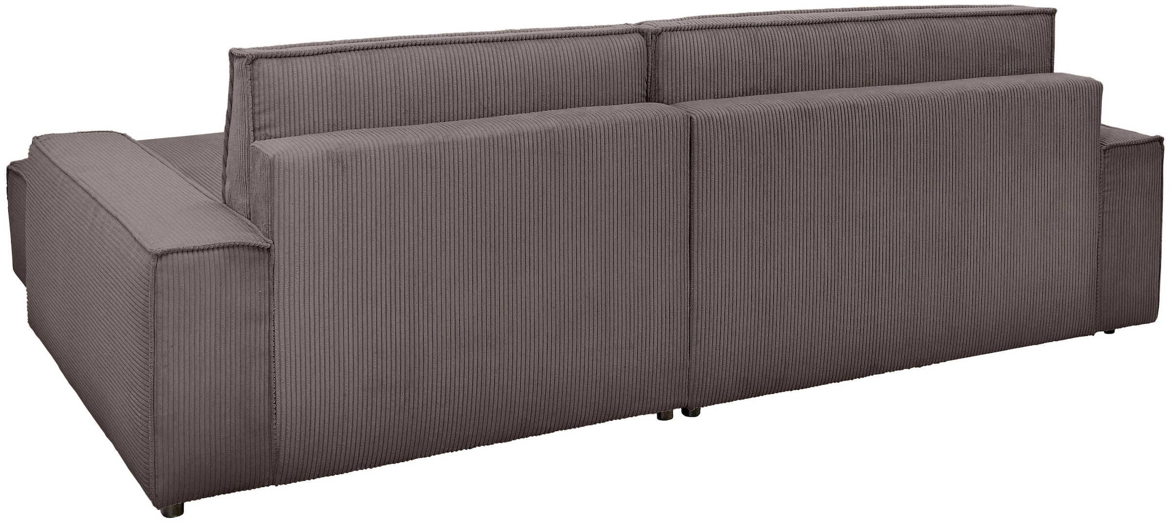 Home affaire Ecksofa »NEU: SHERWOOD XXL 284, Big-Sofa L-Form, tiefe Sitzfläche 95 cm, Cord«, Recamiere rechts/links, als Schlafsofa stellbar, Cord u. Leinenoptik