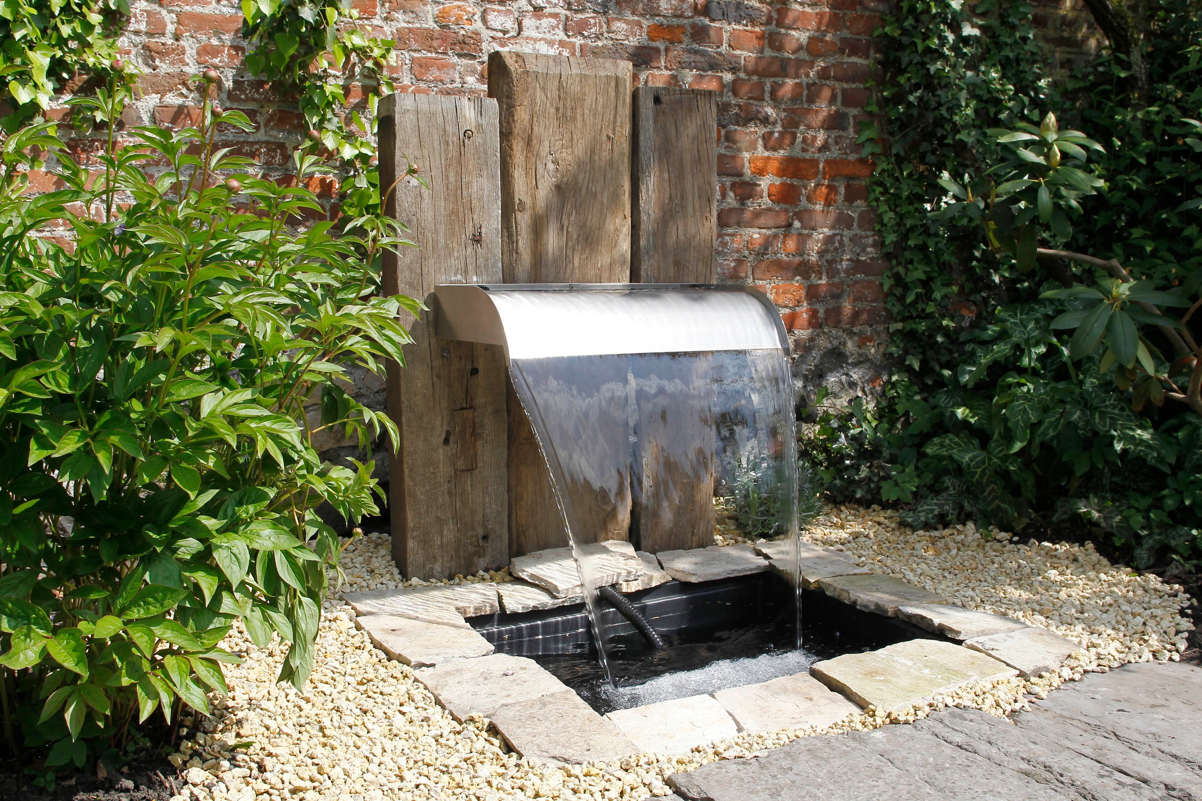 Ubbink Wasserfall »Nevada 90 cm mit LED-Beleuchtung«, Edelstahl, mit LED-Leiste