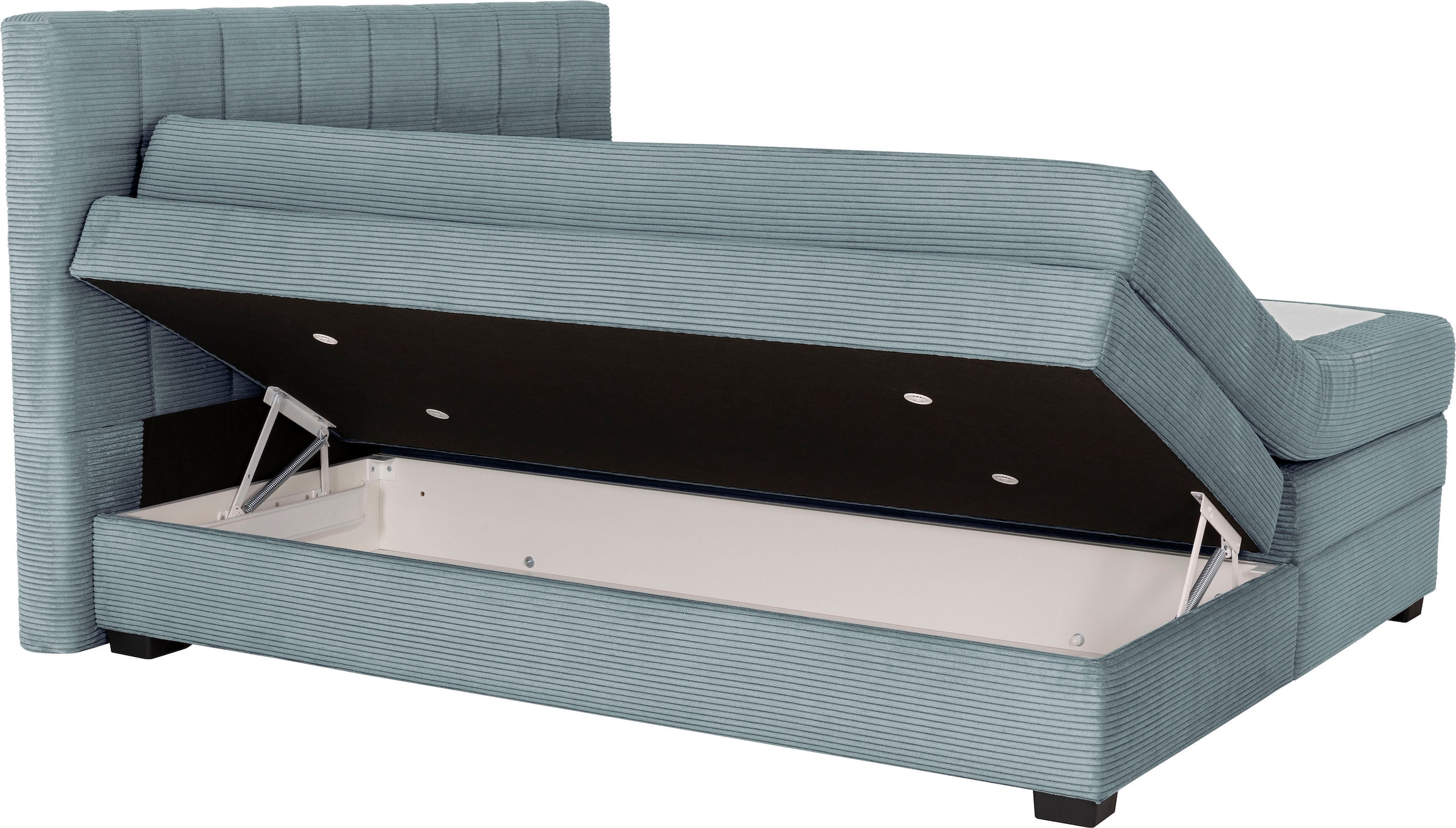 Die PlanBar Boxspringbett »OC-ON21088« inkl. Matratzen u. Bonellfederkern Unterbau, Stauraum, 160/180x200cm