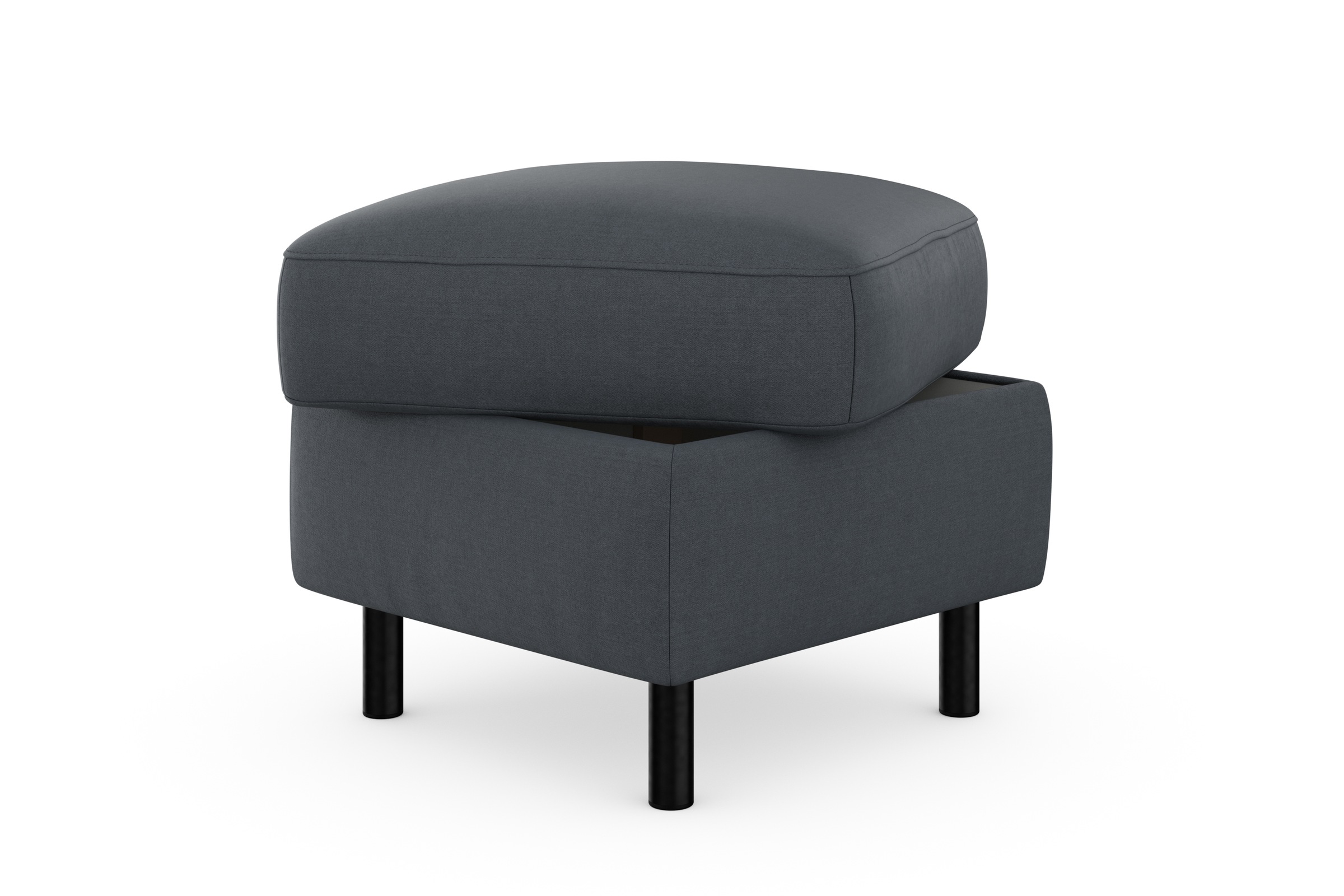 sit&more Stauraumhocker »Sinatra«, Sitzfläche ist abnehmbar, mattschwarze Metallfüße