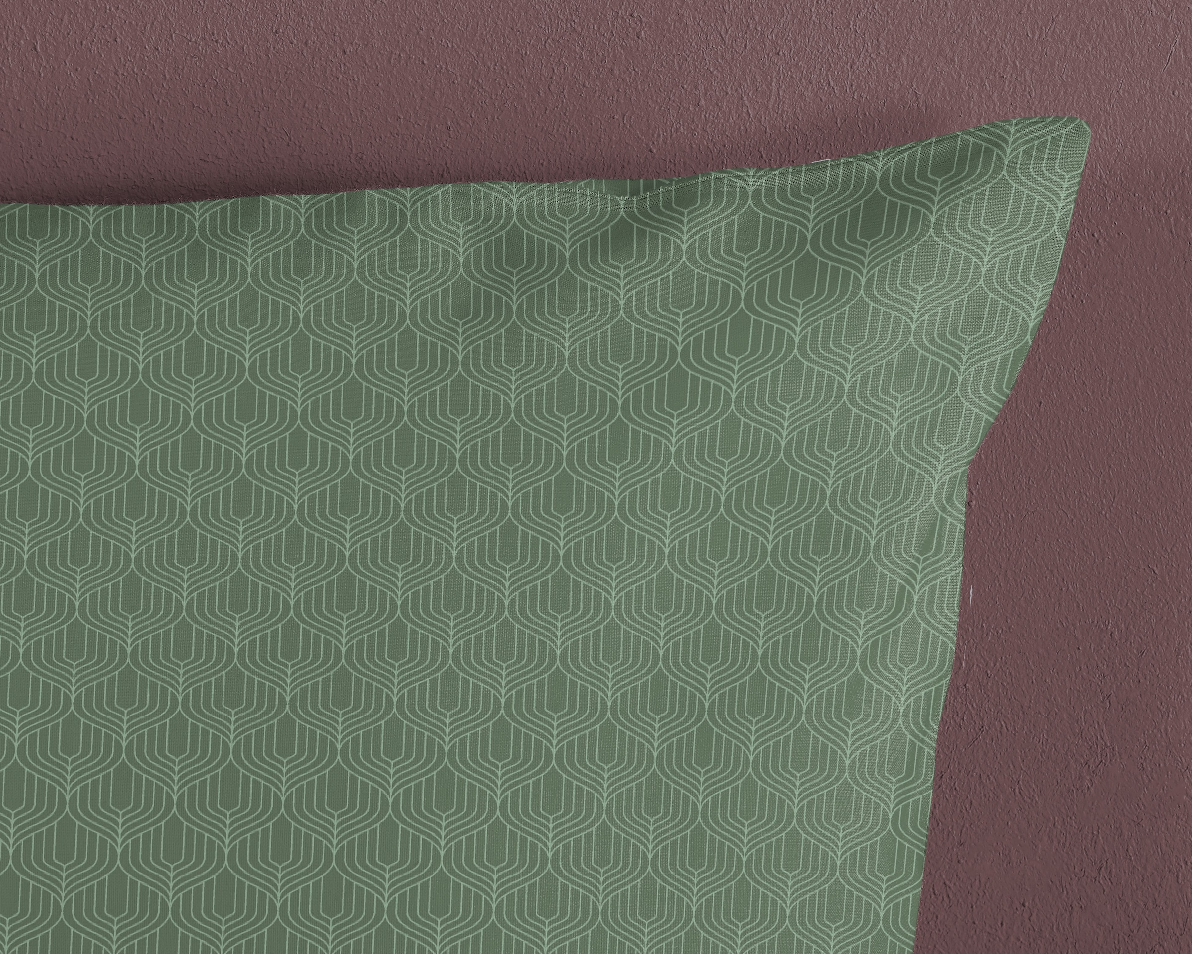 hip Kissenhülle »Palay« Baumwolle, Mako-Satin, 40x80, 1 Stück, Reißverschluss, grün