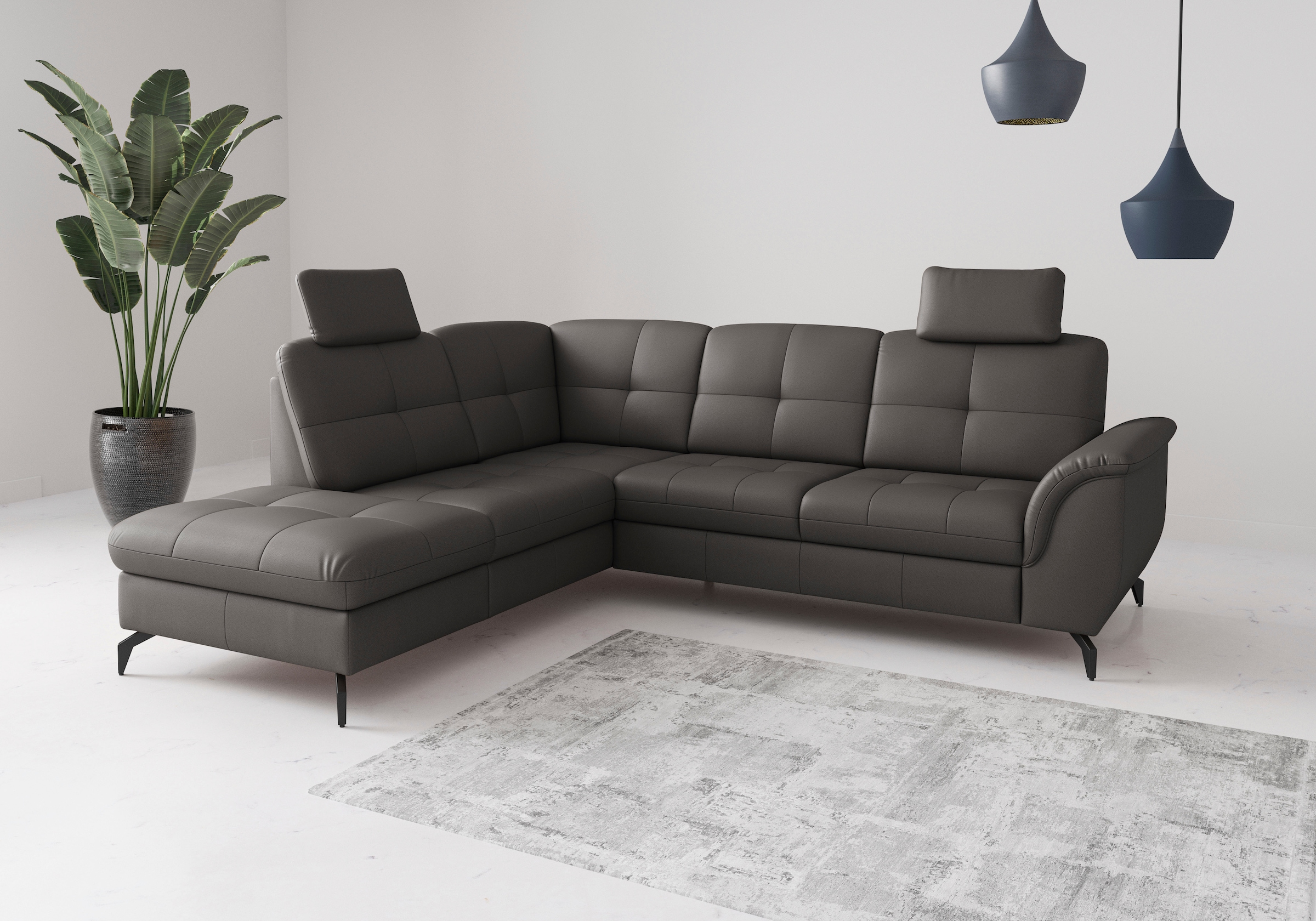 Ecksofa SIT & MORE "Zora", mocca, T:212cm, Sofas, Ecksofa