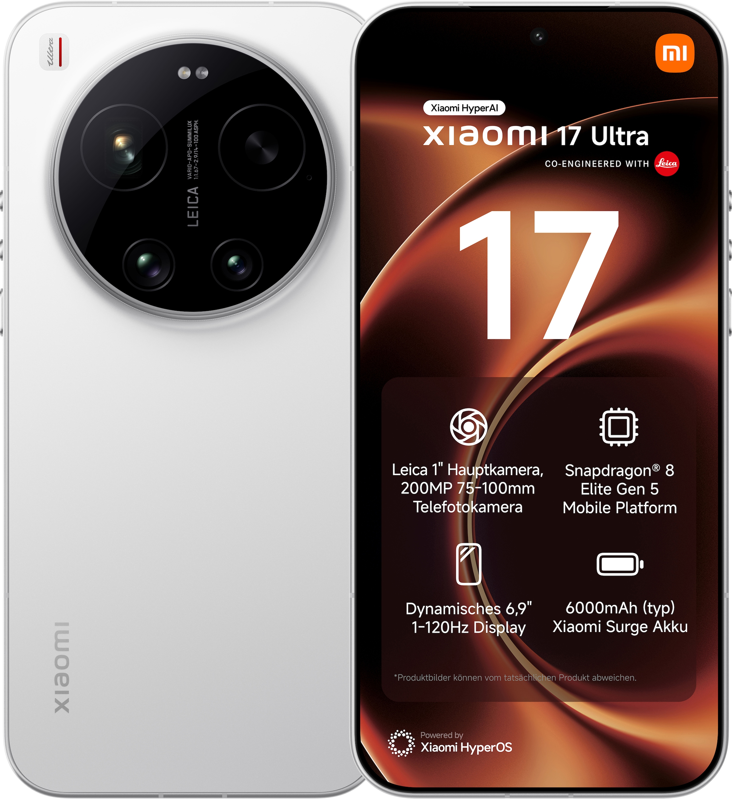 Xiaomi Smartphone »17 Ultra 16+512GB« Weiß