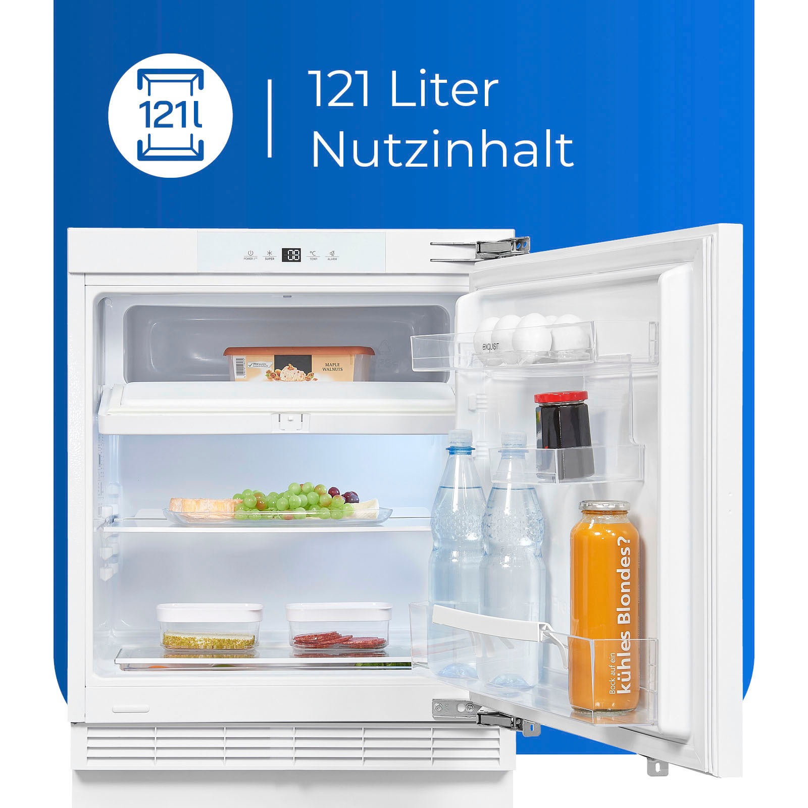 exquisit Einbaukühlschrank »UKS130-4-FE-010E«, UKS130-4-FE-010E, 82,3 cm hoch, 59,5 cm breit