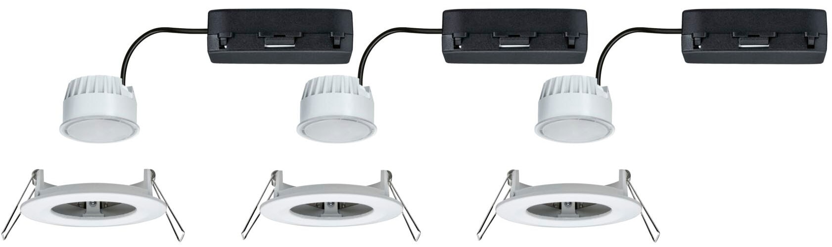 Paulmann LED Einbauleuchte »LED Einbauleuchte Nova Coin IP44 rund 78mm«, 3 flammig, Leuchtmittel LED-Modul | LED fest integriert, Memoryfunktion, Farbwechsler, Farbsteuerung, Dimmer, Smart Home