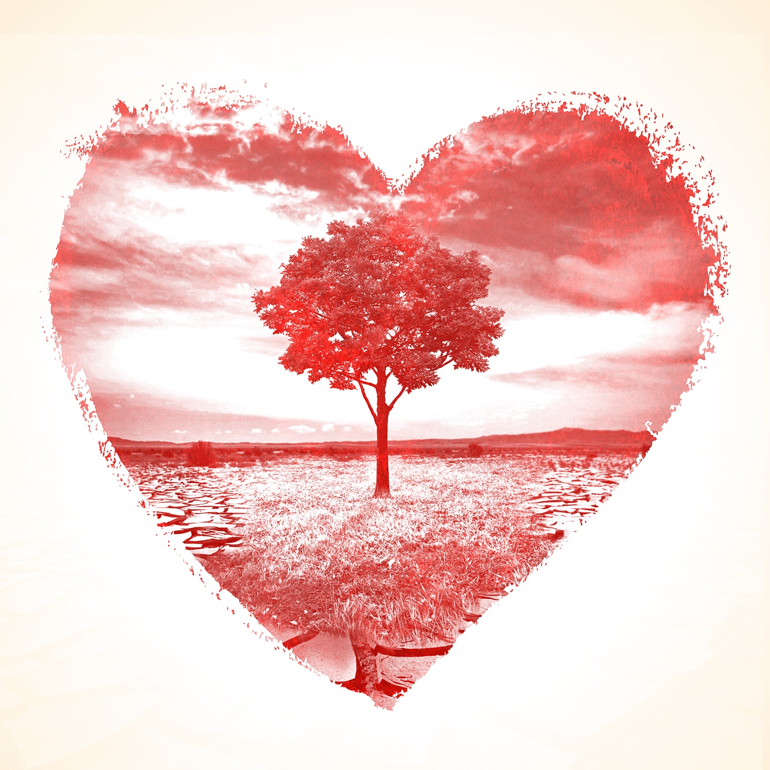 queence Leinwandbild »Silvia« Baum | Baumbilder | Bäume | Herz | Herzbilder 1 Stk. tlg. Premium-Leinwandstoff, Handarbeit aus Deutschland
