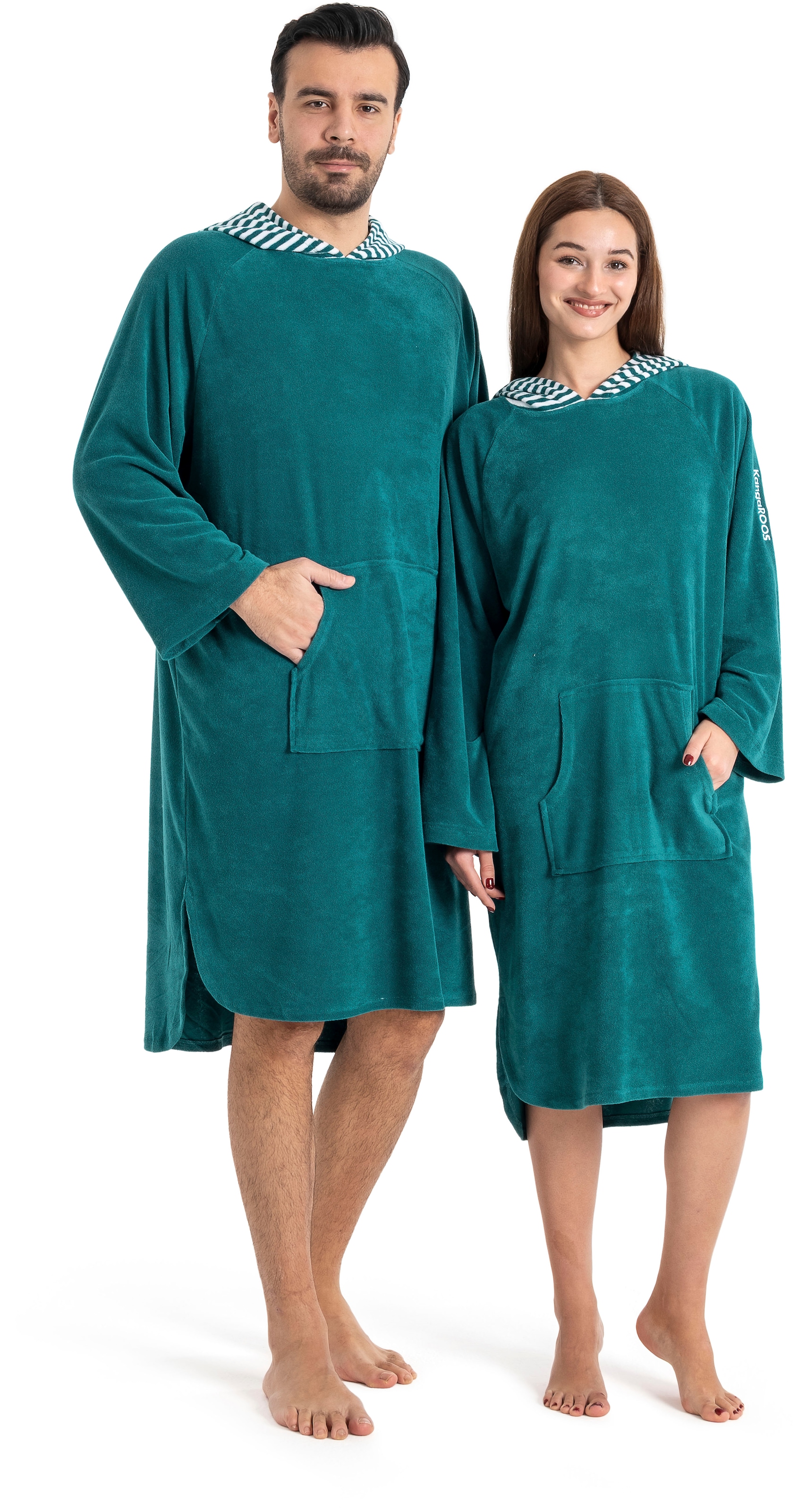 KangaROOS Badeponcho »Dalia Surfponcho, ideal für Sauna, Spa & im Urlaub« 1 Stk. weich, Uni-Farben mit Streifen, leicht, Unisex, für Damen und Herren