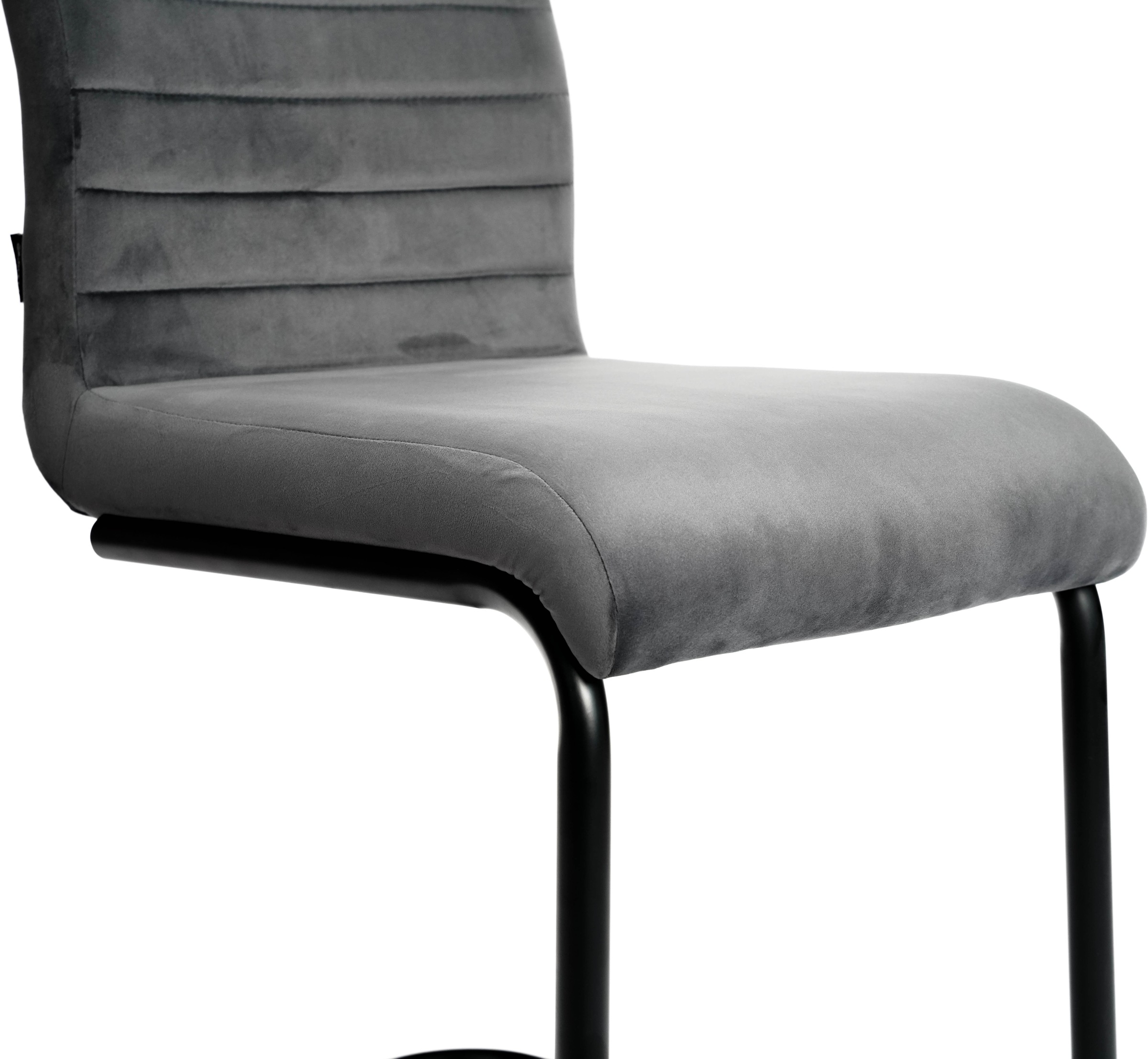 Home affaire Freischwinger »ELBACH, Küchenstuhl, 4-Fuß Stuhl, Freischwinger, OTTOs Choice«, (Set), 2 St., Samtvelours, TOPSELLER!, Polsterstuhl mit Metallgestell, pflegeleichtem Samtvelours