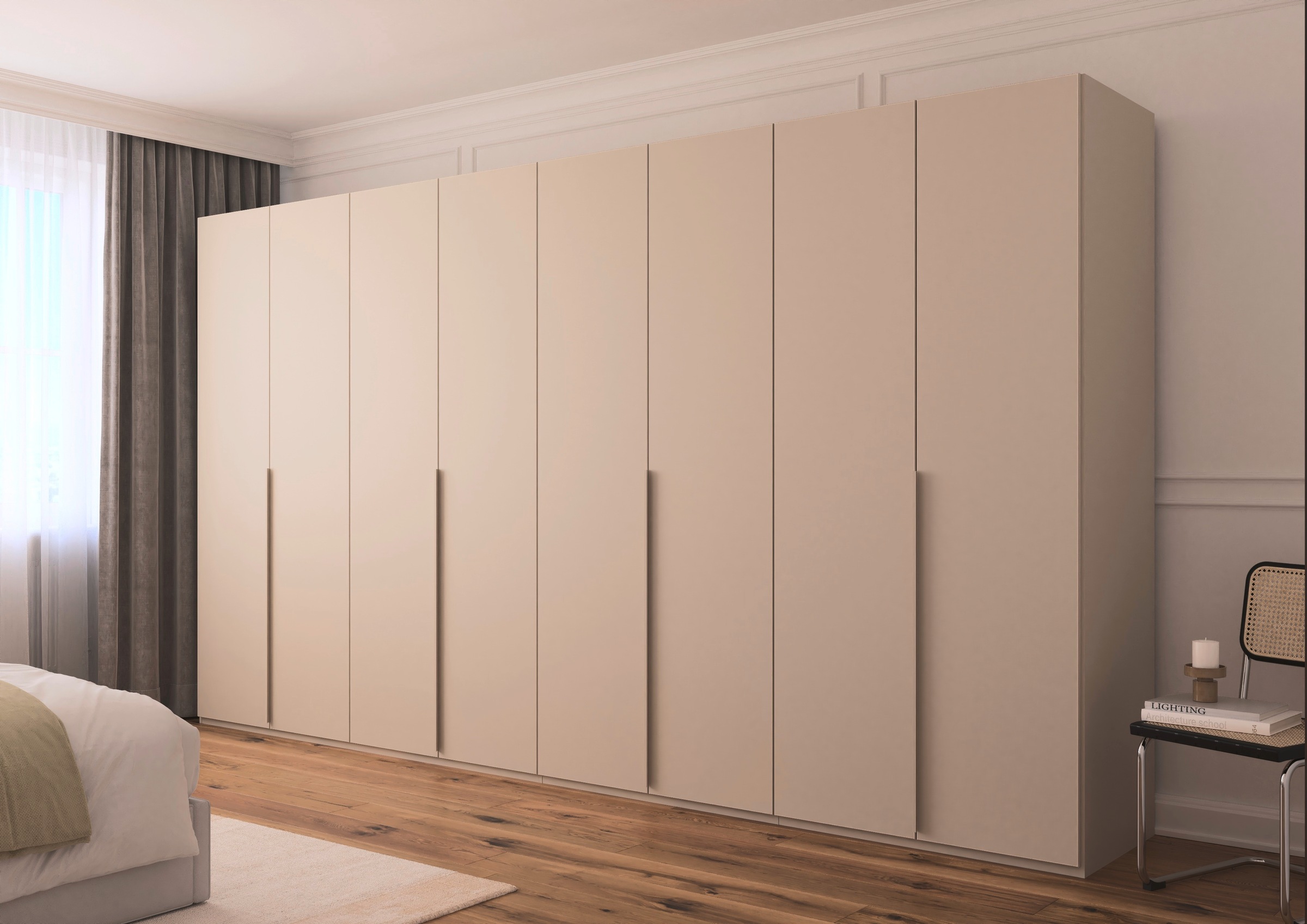 LeGer Home by Lena Gercke Kleiderschrank »Schrank Garderobe Ankleide Schlafzimmer Flur Serina«, (in 3 verschiedenen Ausstattungen BASIC/CLASSIC/PREMIUM), in 6 Breiten (101 - 401 cm) mit Front Glas oder Dekor MADE IN GERMANY