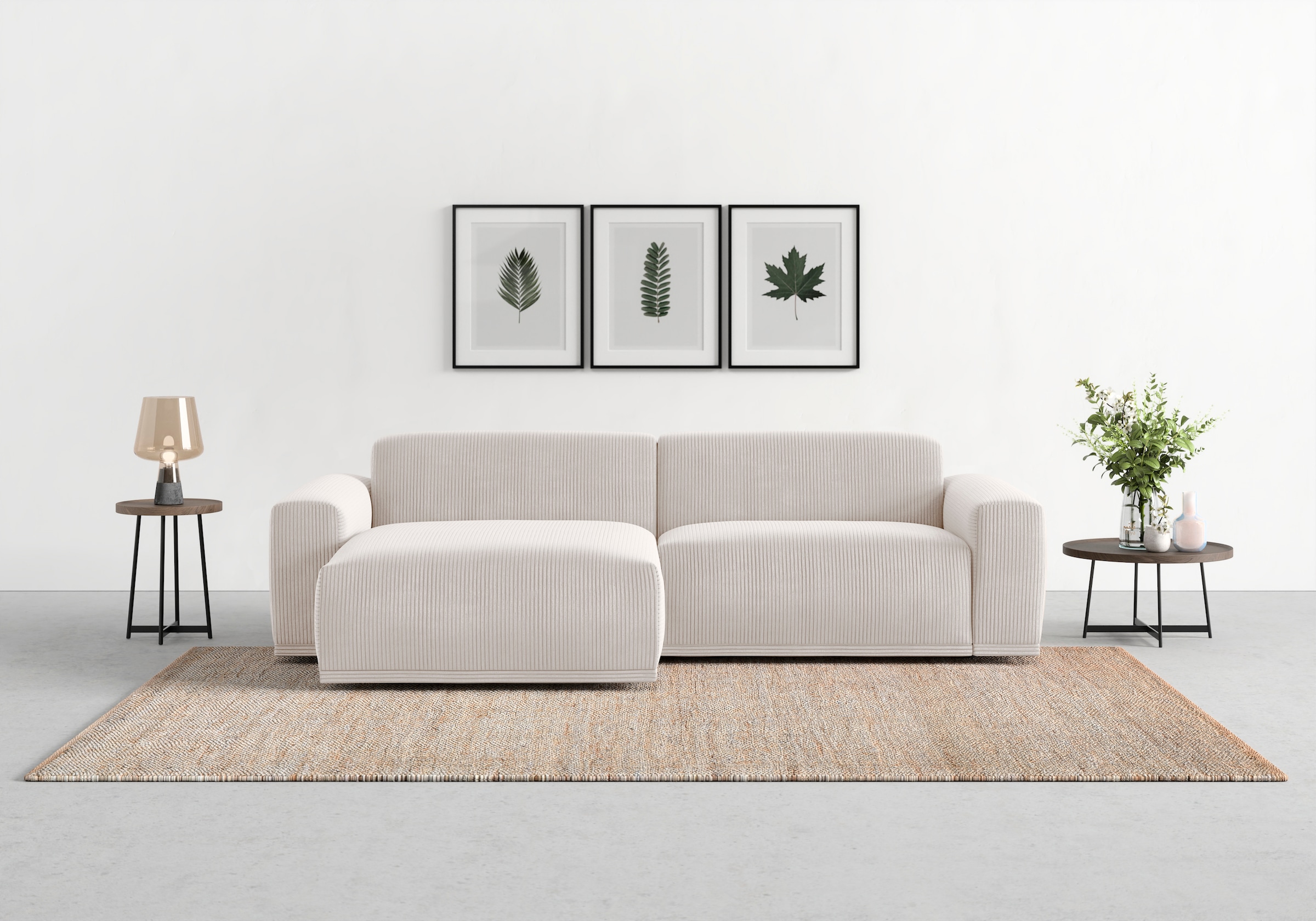 TRENDMANUFAKTUR Ecksofa Braga, mit hochwertigem Kaltschaum, L-Form, in Cord günstig online kaufen