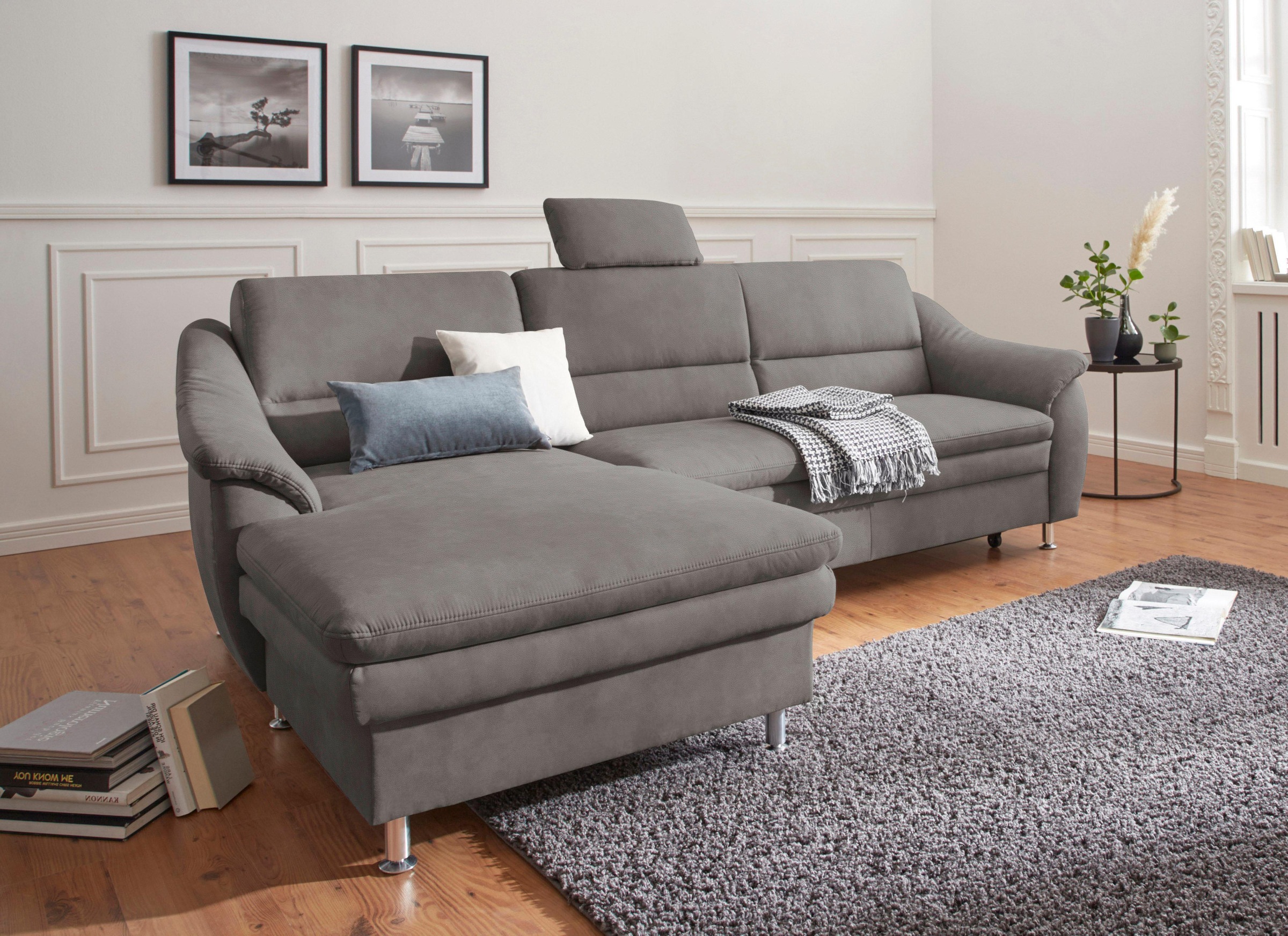 sit&more Ecksofa »Cardoso L-Form«, mit Federkern, wahlweise mit Bettfunktio günstig online kaufen