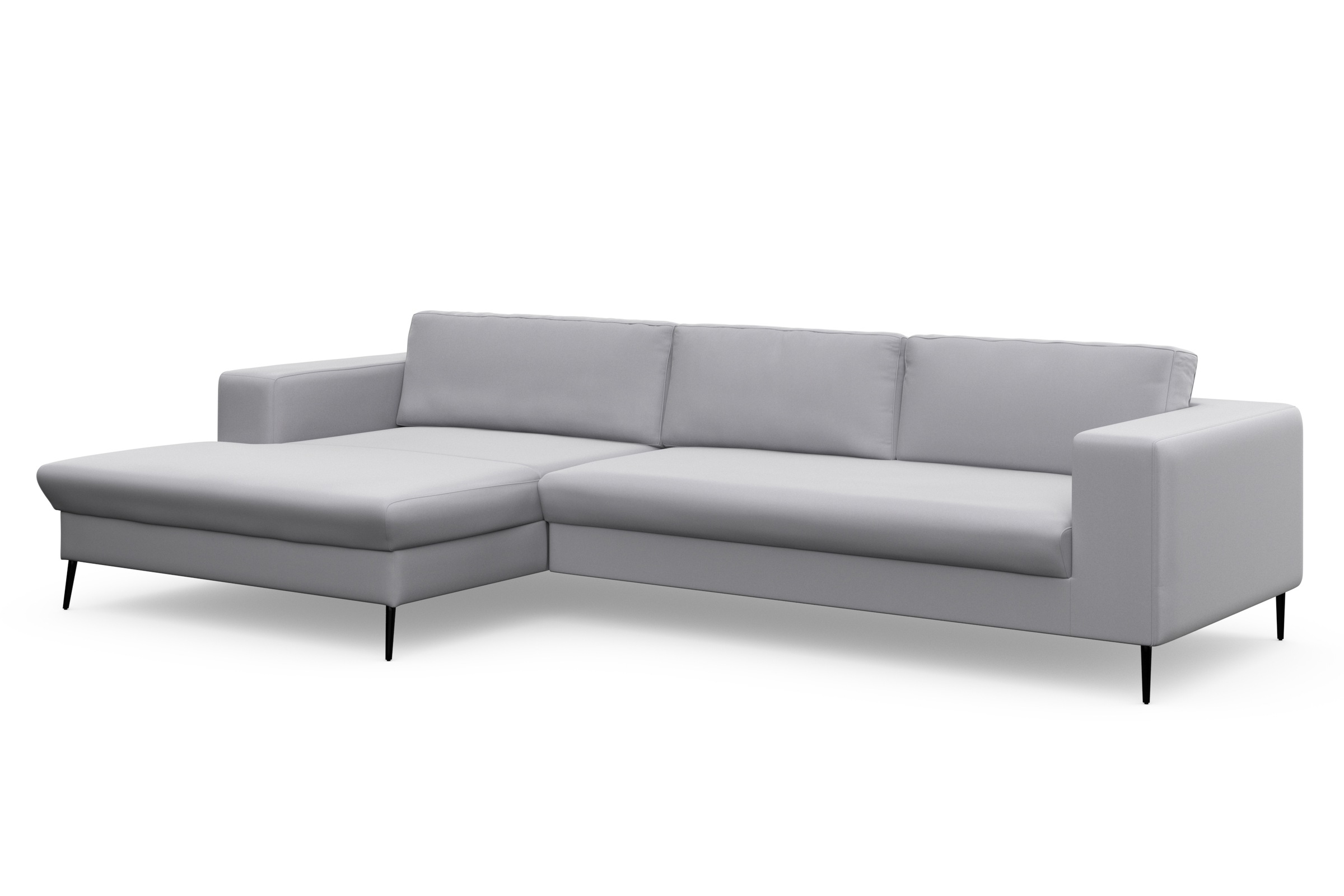 DOMO collection Ecksofa »Modica, zeitlos und elegant, L-Form«, moderne Optik mit extrabreiter Recamiere, auch in Cord