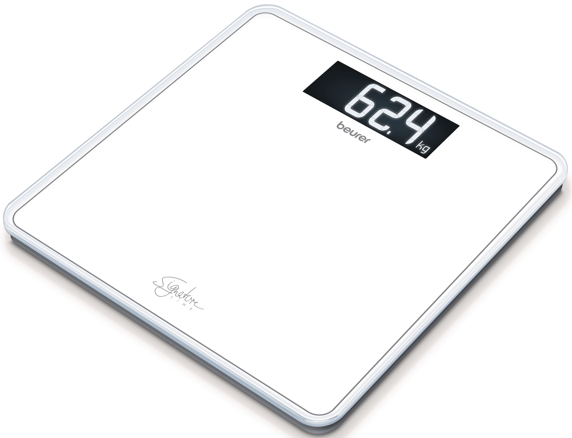 BEURER Personenwaage »GS 400, große Trittfläche mit 8 mm weißem Sicherheitsglas«, XL-Display, Tragkraft bis 200 kg und praktische Einschaltautomatik