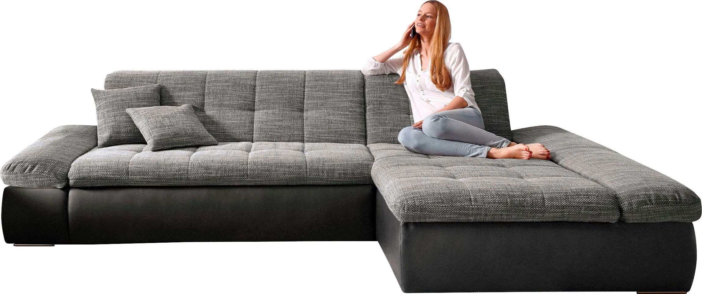 DOMO collection Ecksofa »Moric, L-Form, XXL-Sofa - Breite 300cm«, wahlweise günstig online kaufen