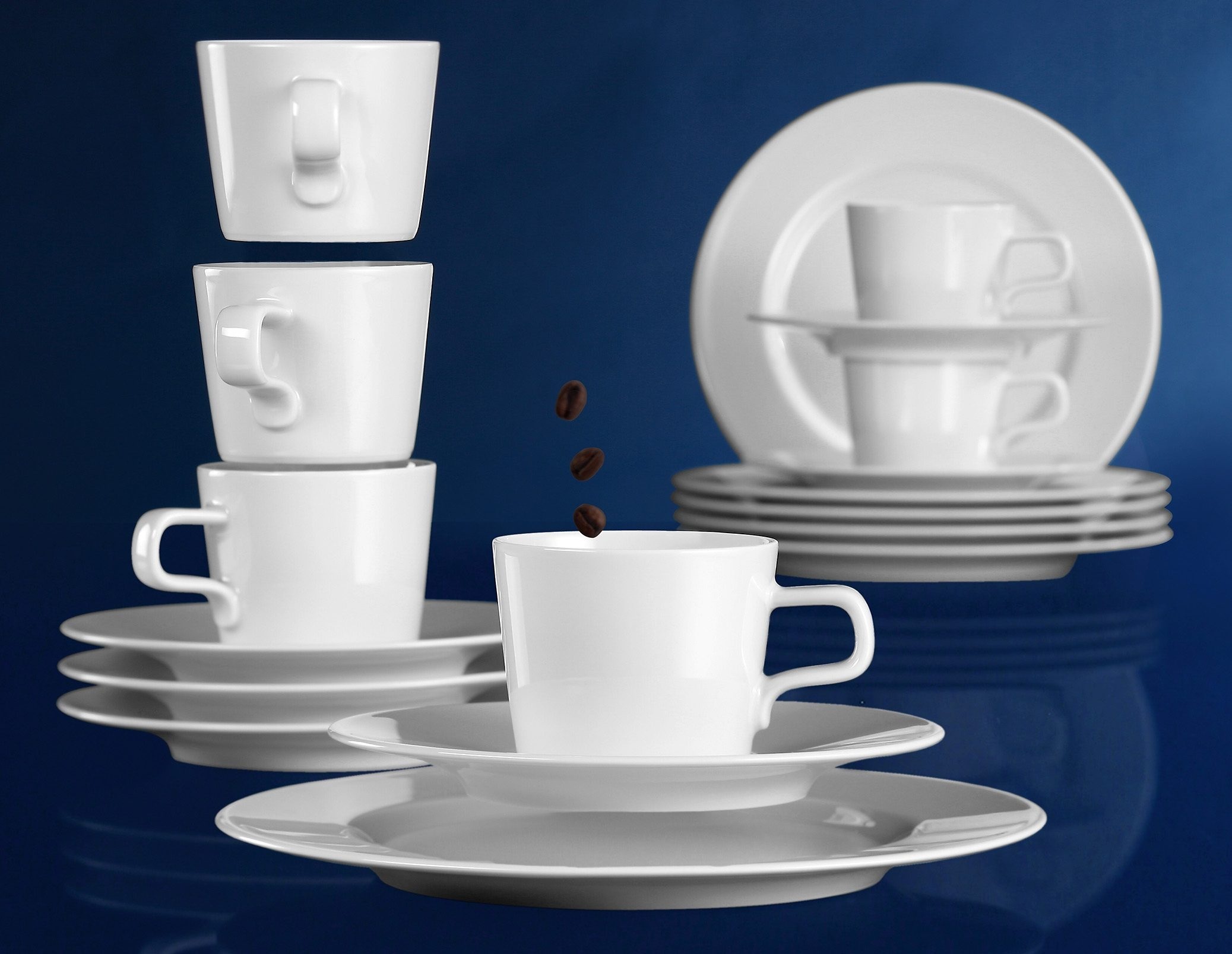 Seltmann Weiden Kaffeeservice »Geschirr-Set, Service No Limits«, (Set, 18 tlg.), Tassen, Teller, Untertassen, Made in Germany, 18 Teile, für 6 Personen
