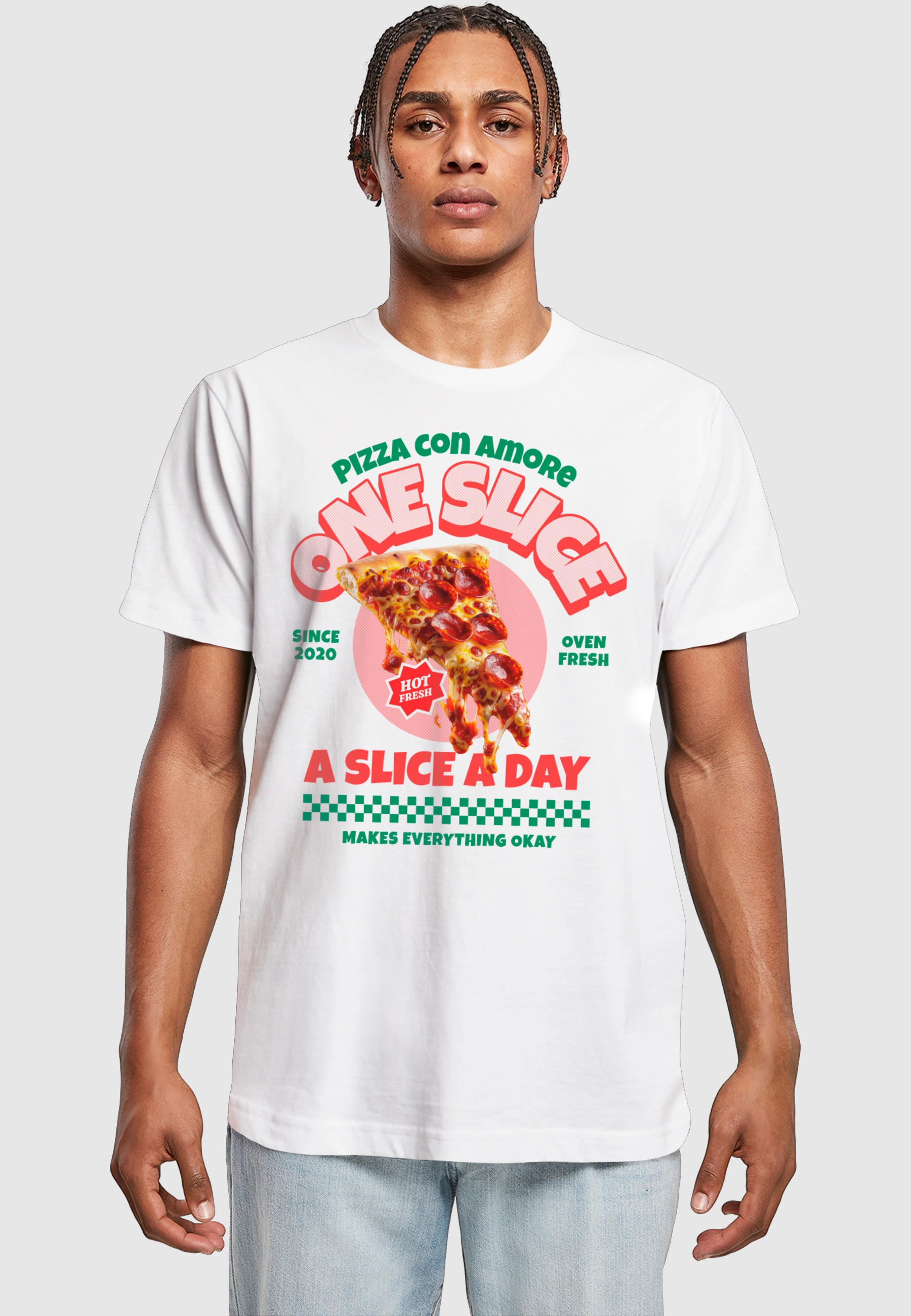 MisterTee T-Shirt »MisterTee Pizza Amore Tee« 1 Stk.