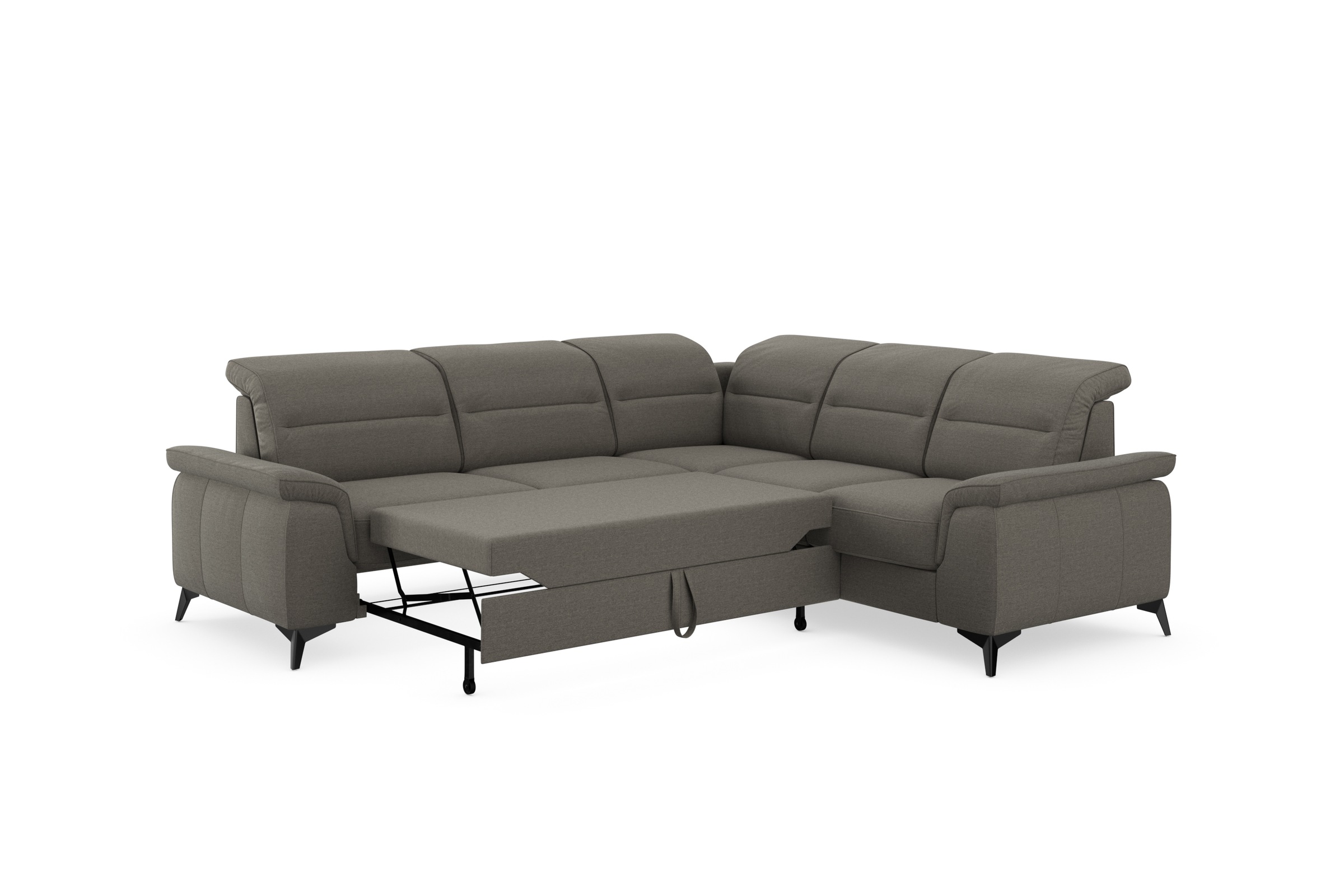 sit&more Ecksofa »Sinatra L-Form«, optinal mit Kopfteilverstellung und Armteilfunktion, Metallfüße
