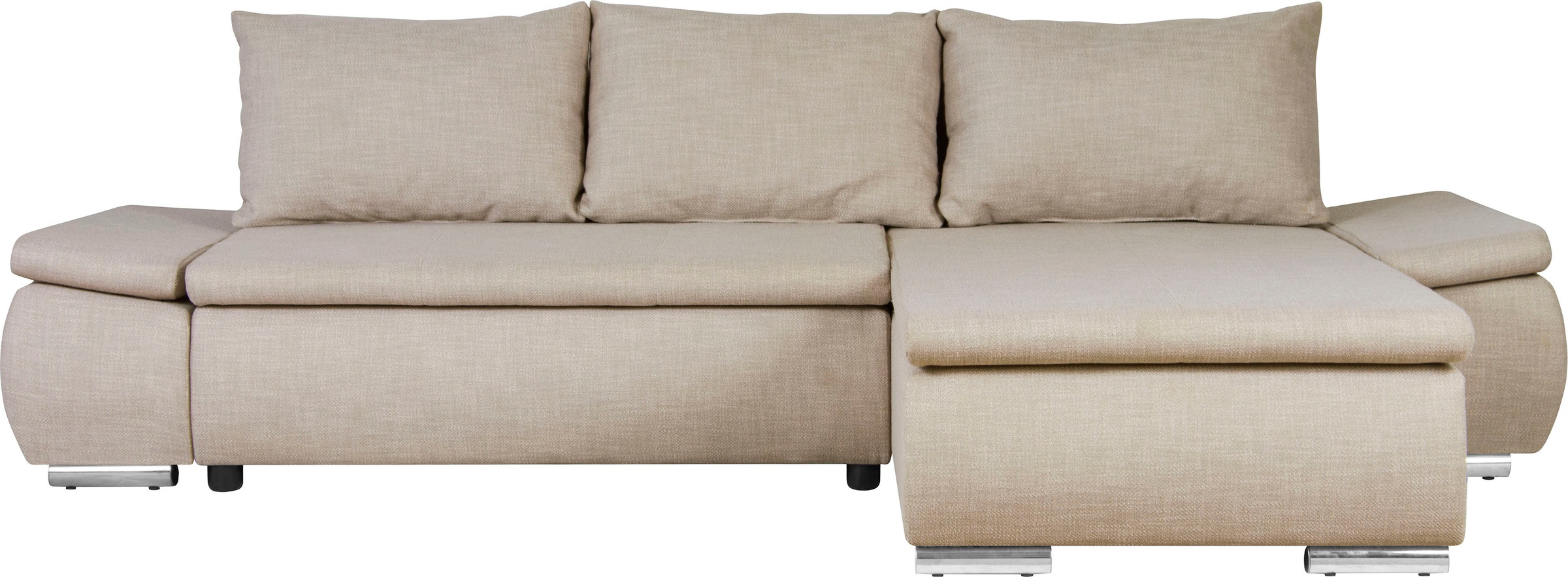 Home affaire Ecksofa »Acra L-Form«, mit Bettfunktion und Bettkasten, in Mattenoptik