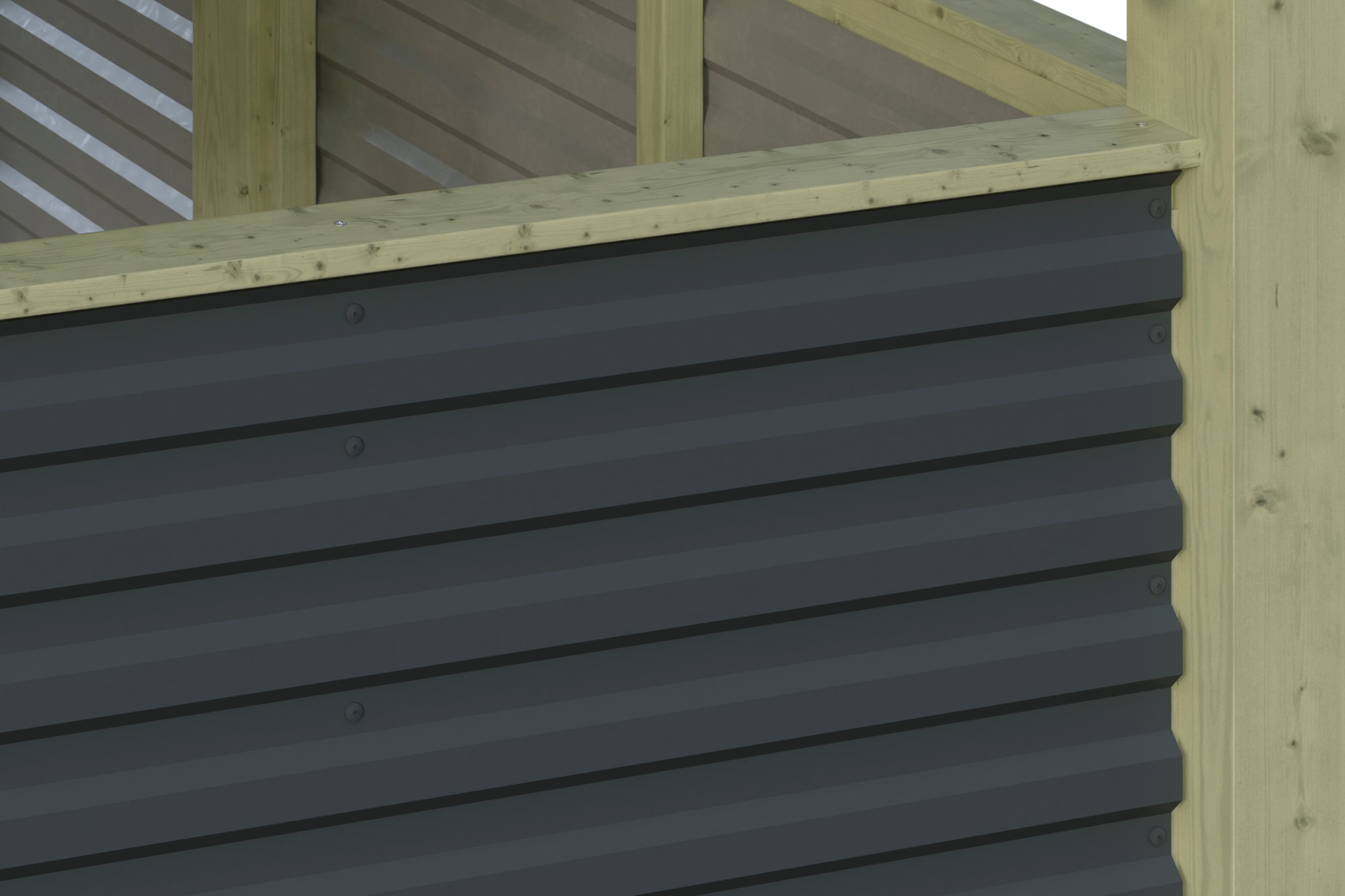 Skanholz Einzelcarport »Friesland Set 11«, Holz, 270 cm, Grün