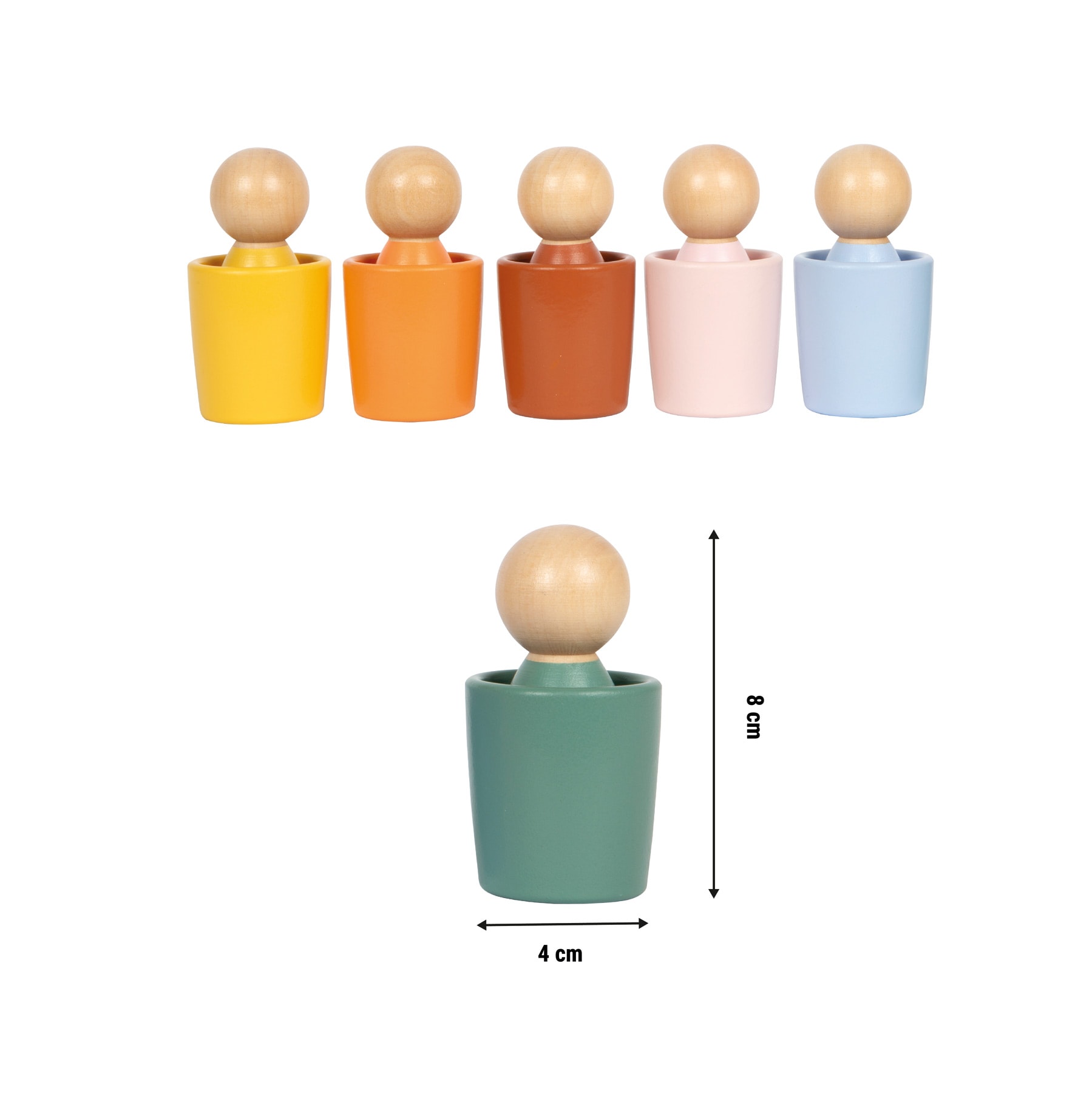 Small Foot Steckspielzeug »Sortierbecher Montessori mit Figuren«