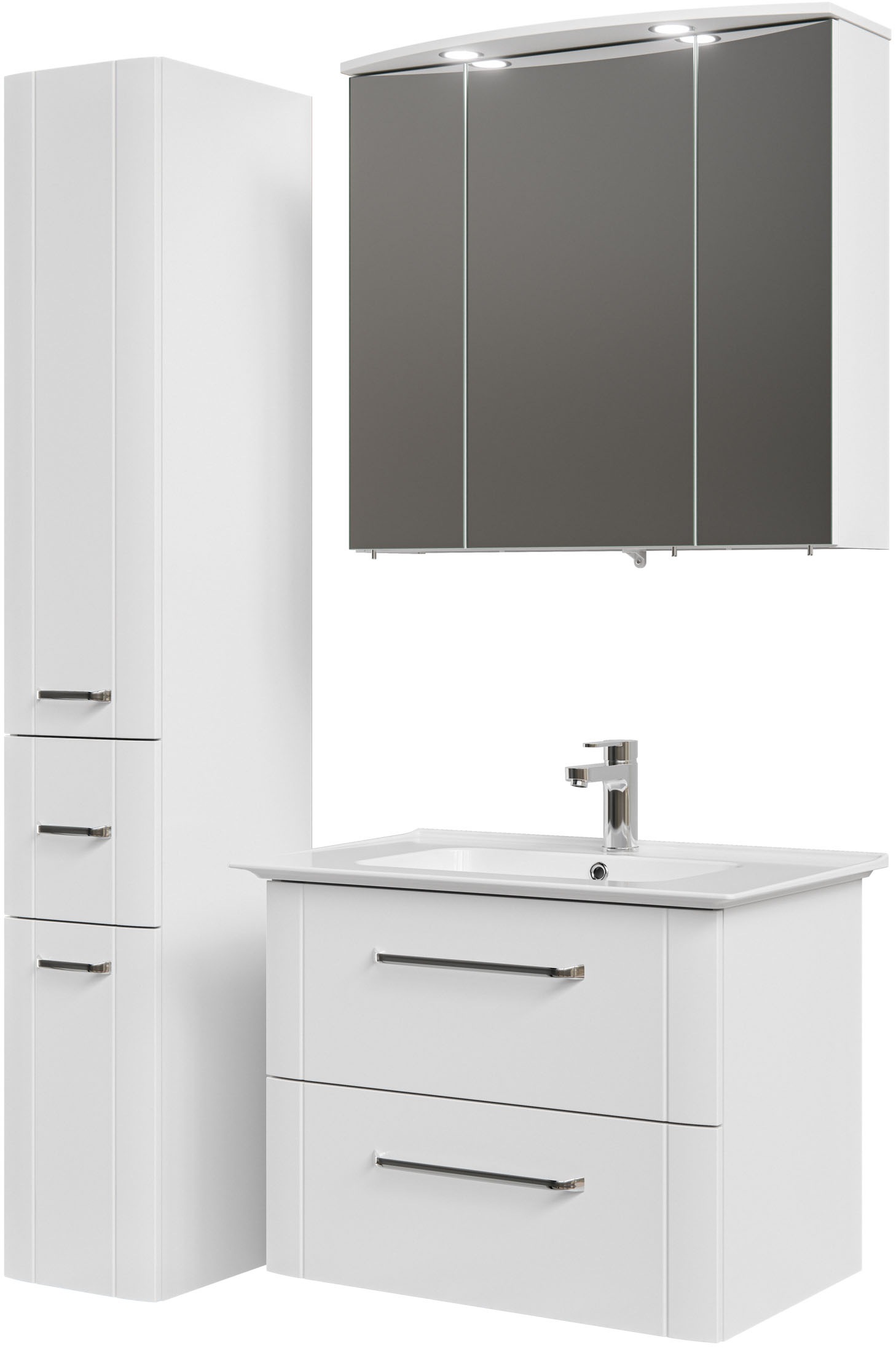 Saphir Badmöbel-Set »Serie 3006 3-teilig Keramik-Waschtisch mit Spiegelschr günstig online kaufen