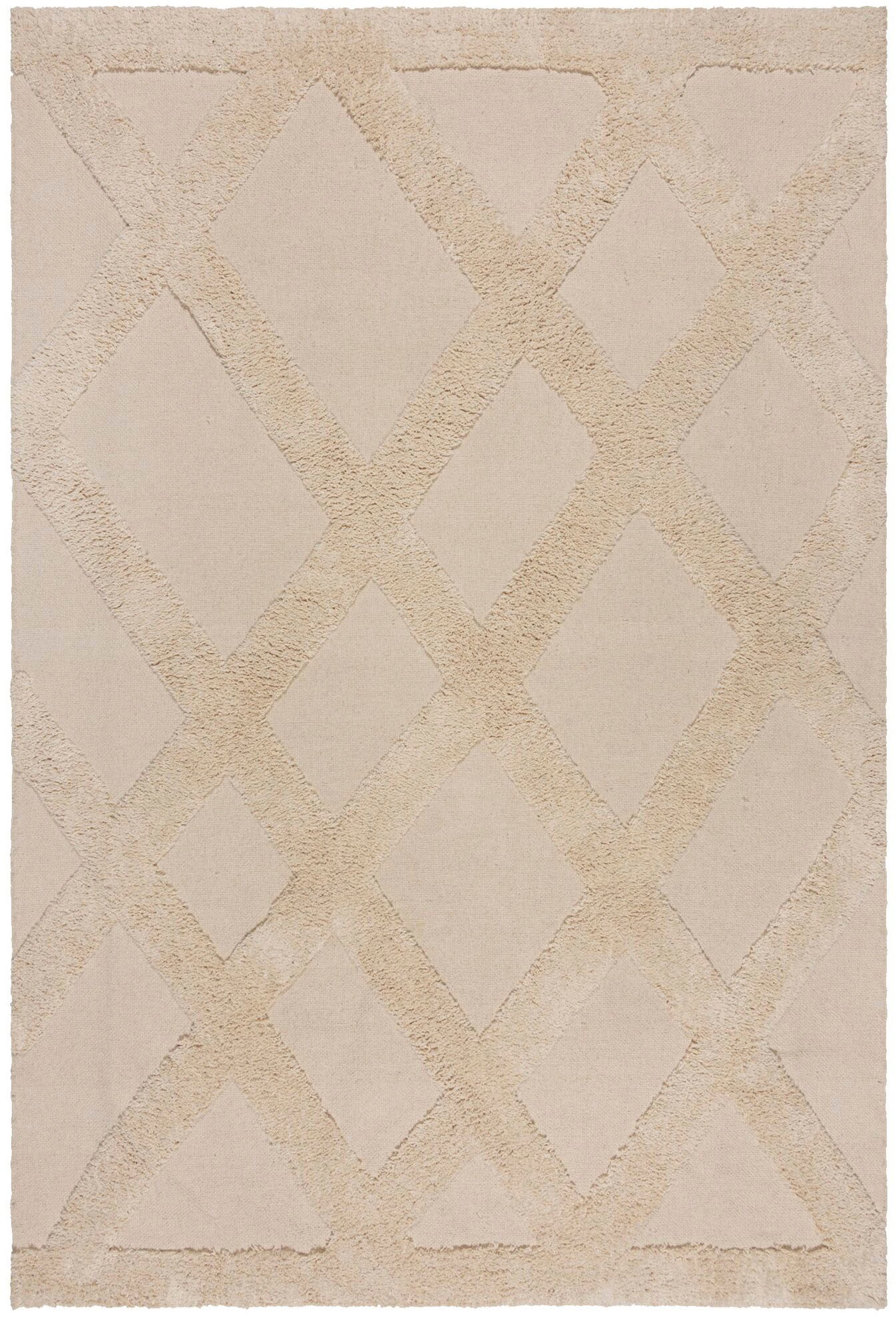 FLAIR RUGS Teppich »Tessa Baumwolle mit Rautenmuster« rechteckig 10 mm Höhe günstig online kaufen