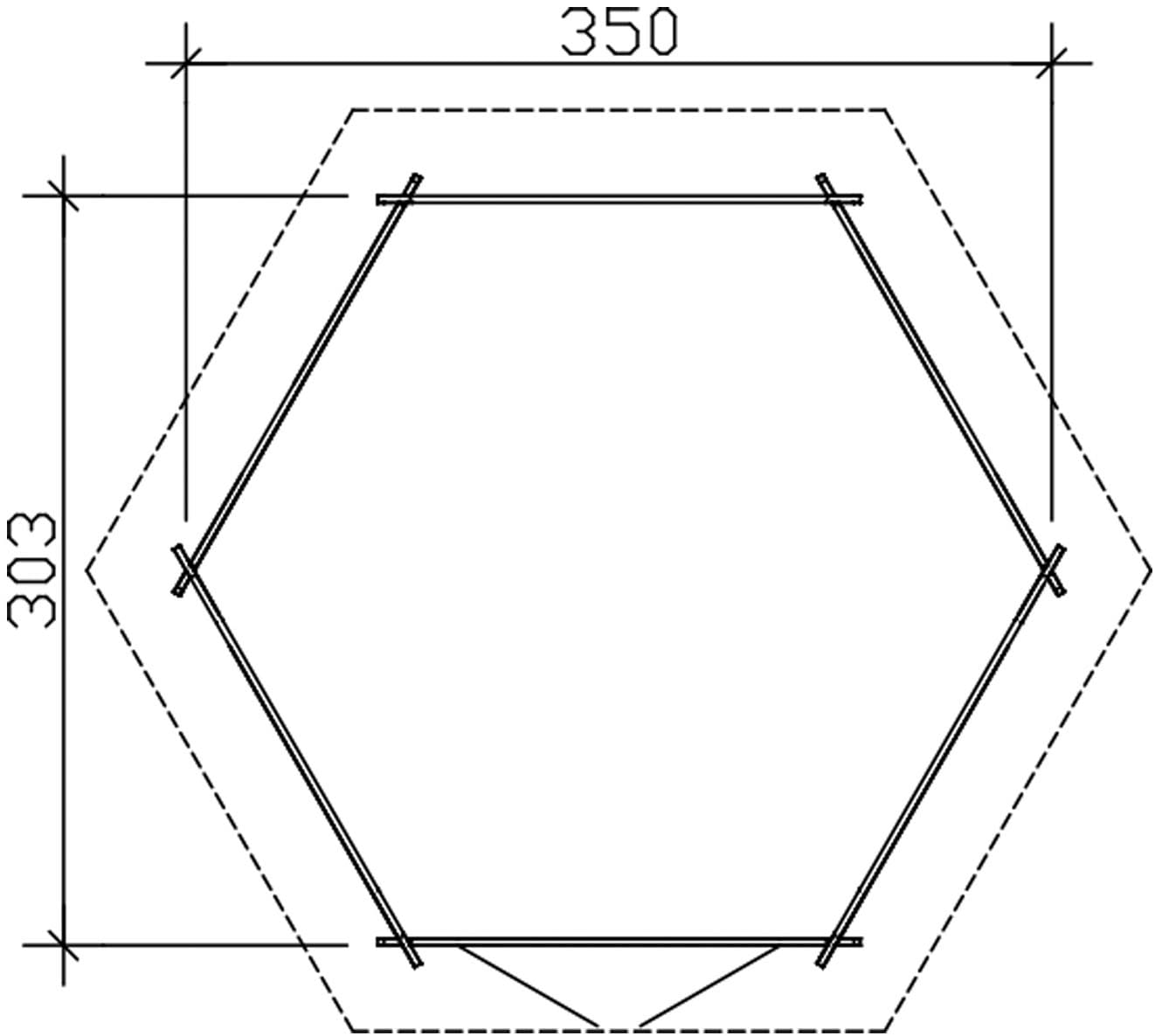 Skanholz Holzpavillon »Madeira«, 303 x 350 cm
