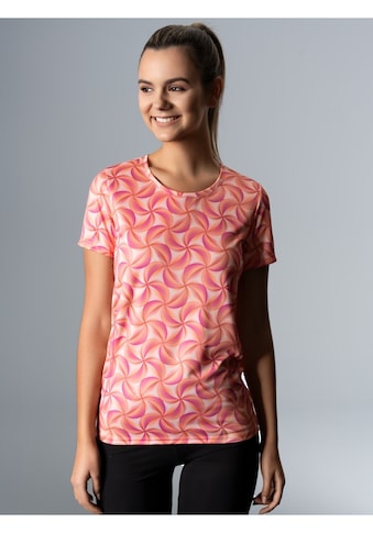 T-Shirt »TRIGEMA Sport T-Shirt mit modischem Allover-Print«, (1 tlg.)