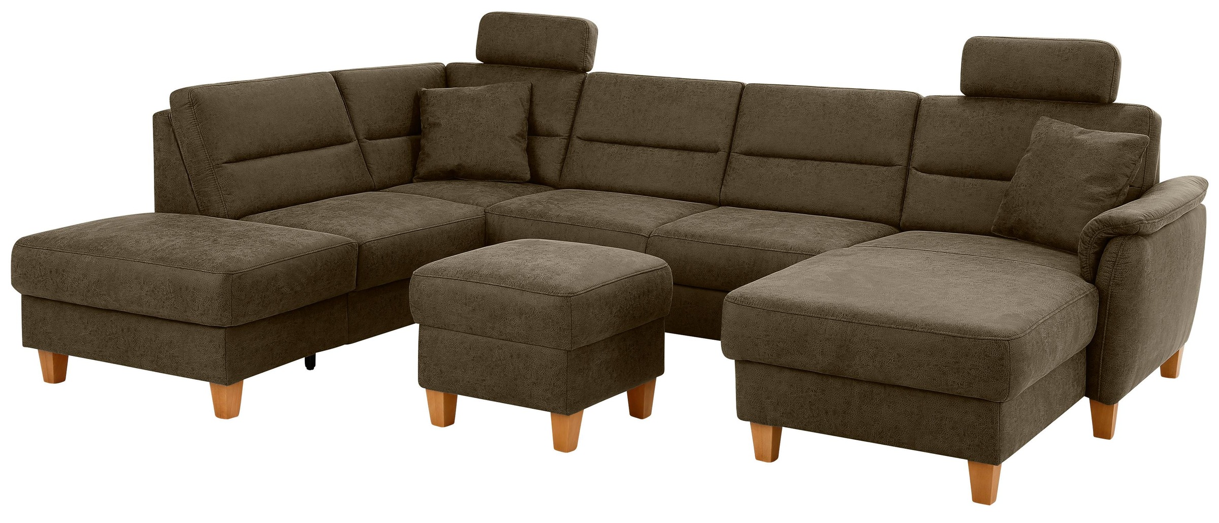 Home affaire Wohnlandschaft »Palmera U-Form, B: 308 cm« optional Bettfunkti günstig online kaufen