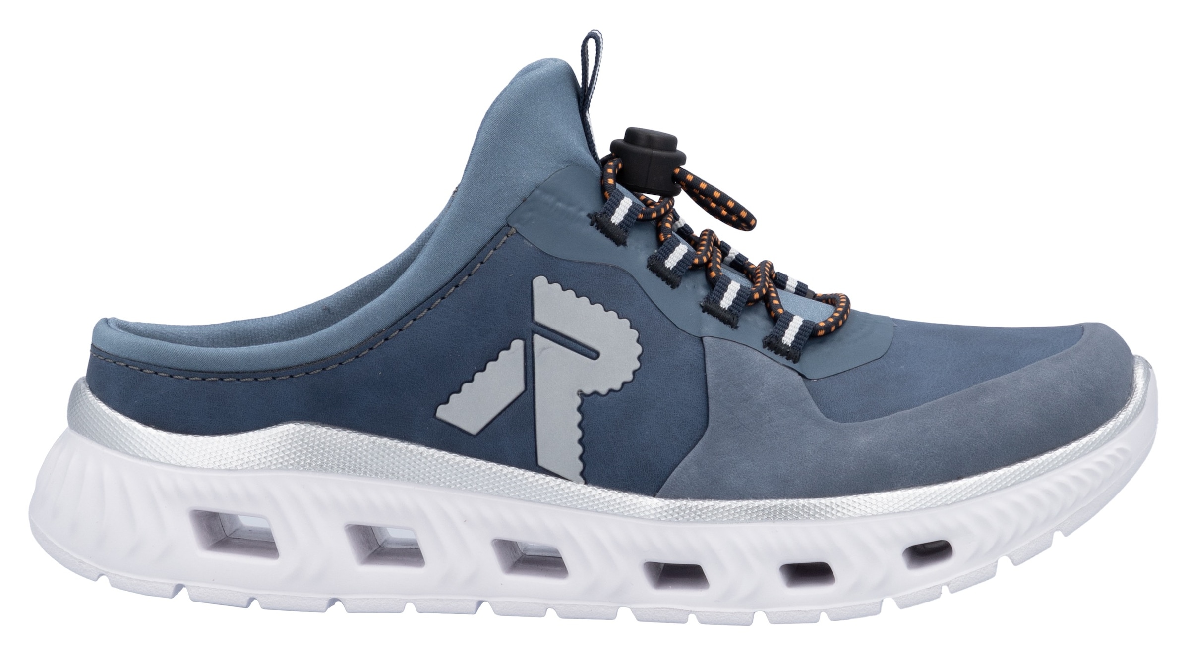 RIEKER Sport Clog, Schlupfschuh, Sabot, Sneaker mit aufgesetztem Schnellverschluss